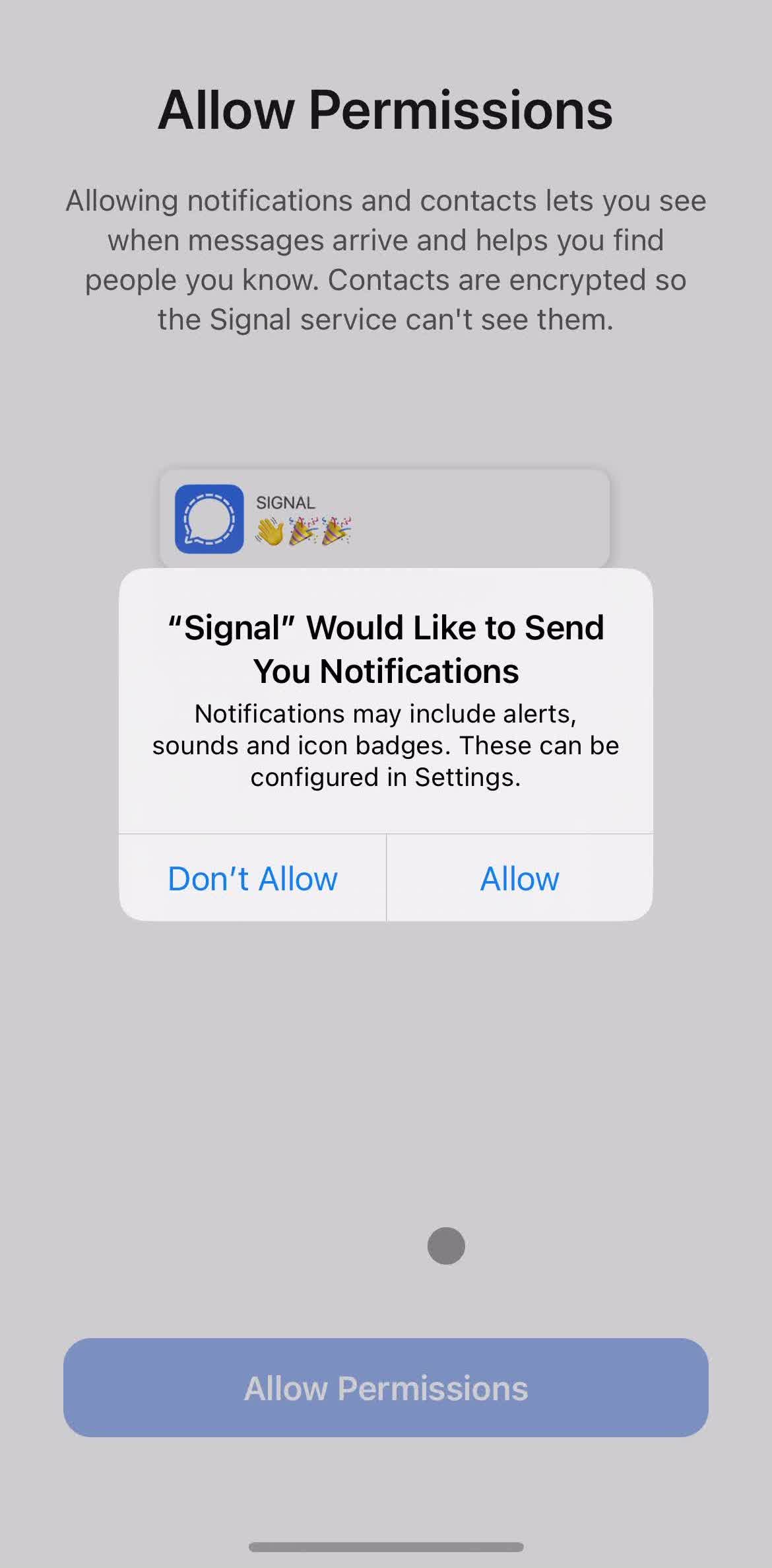 Signal Onboarding preview