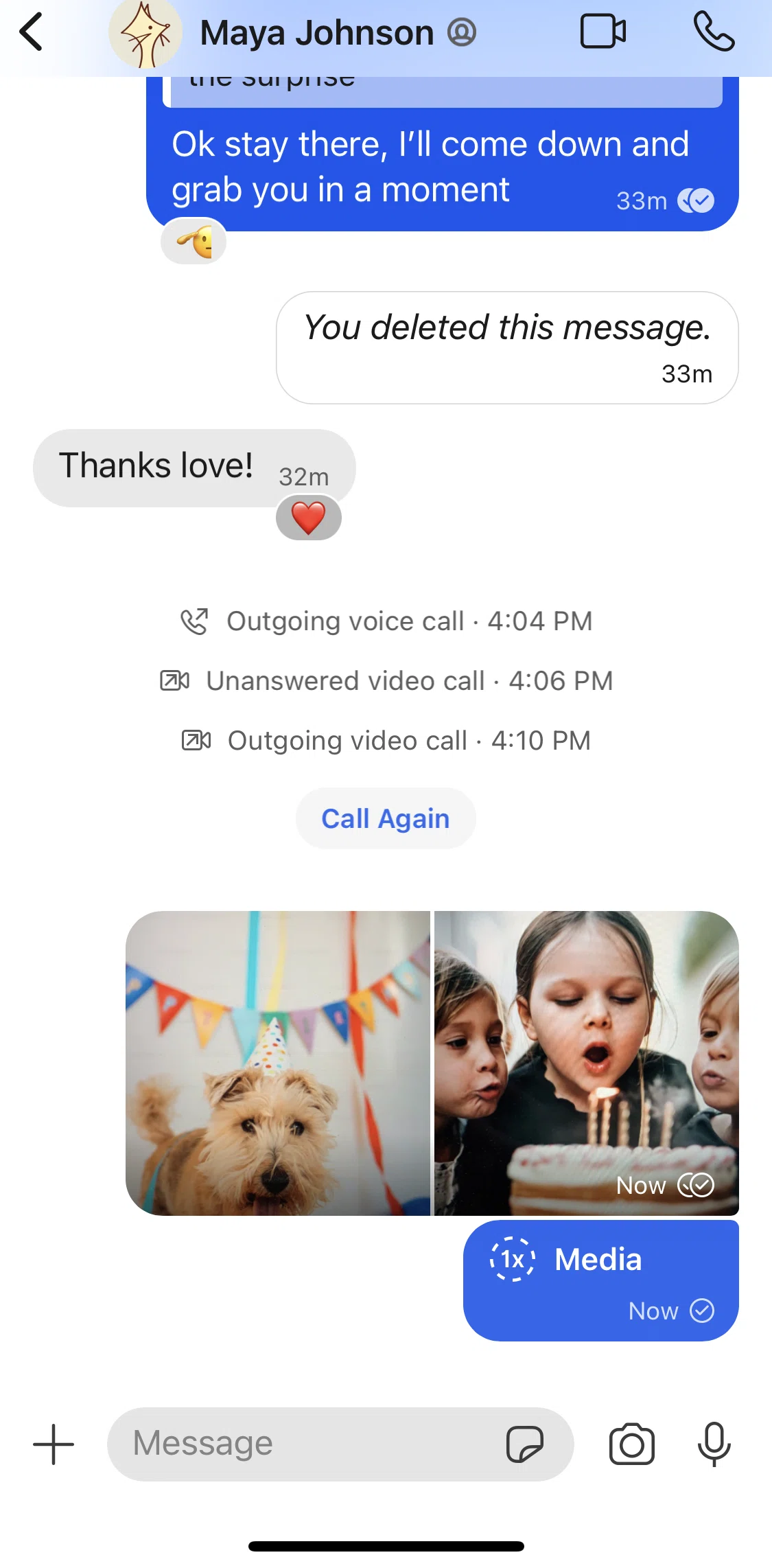 Signal Screen screen in the Sending an image from gallery flow