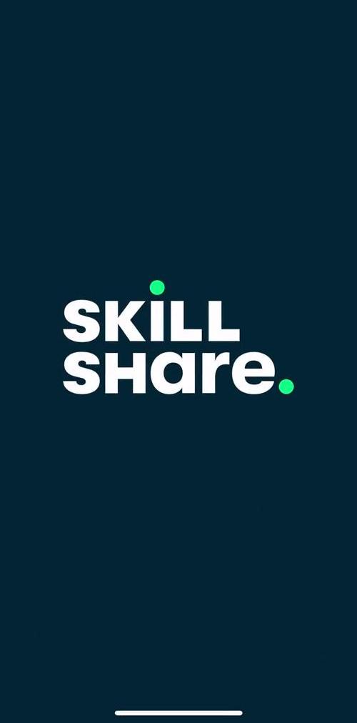 Skillshare Splash screen screen in the Onboarding flow