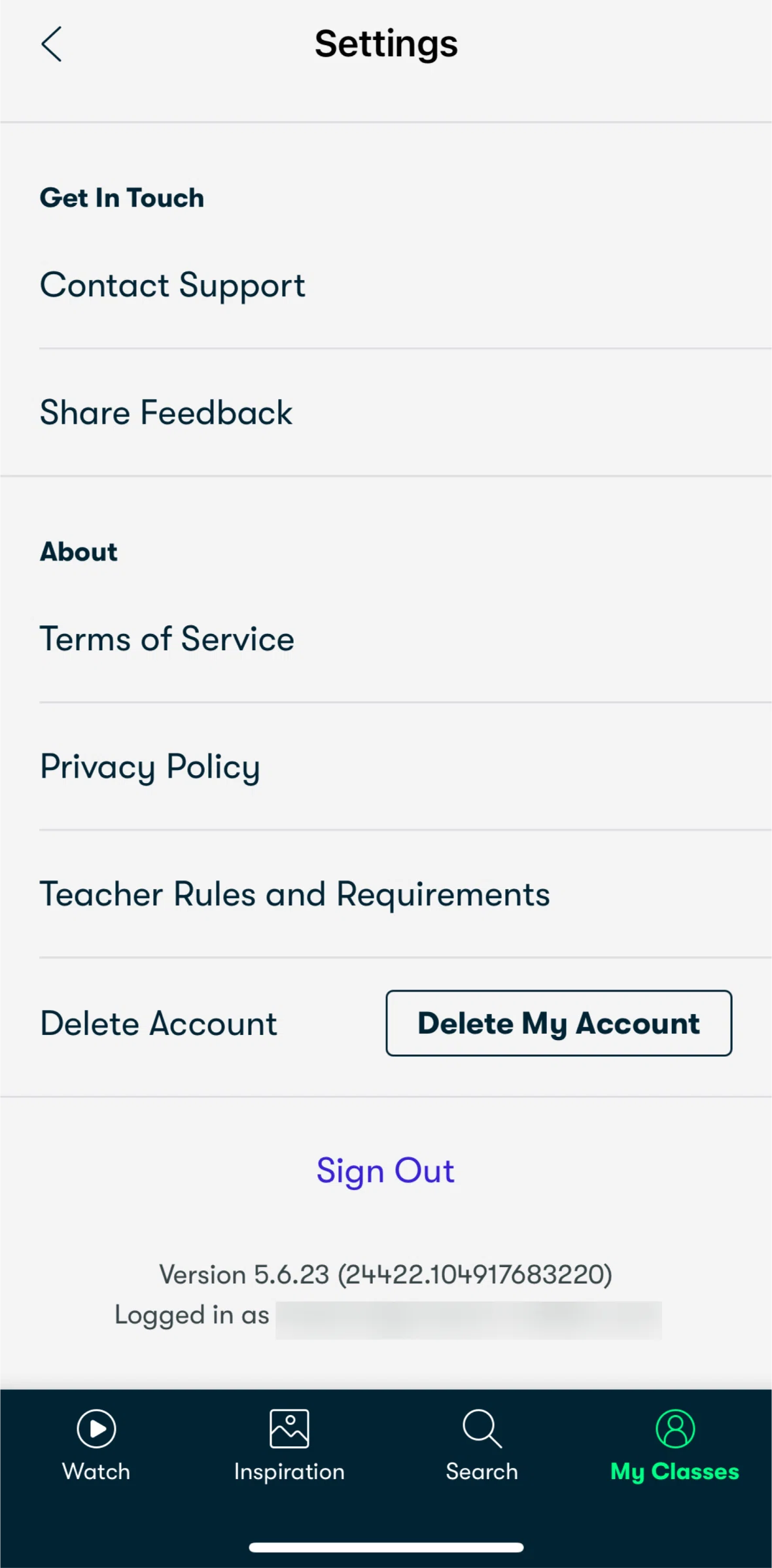 Skillshare Screen screen in the Privacy policy flow