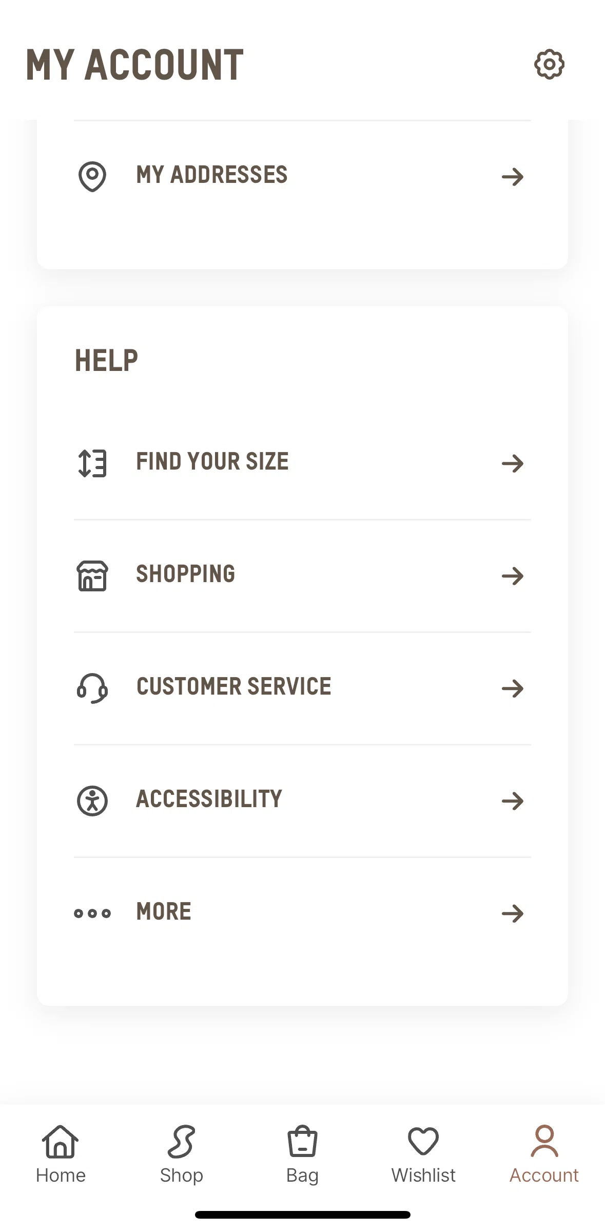 SKIMS Screen screen in the Find your size flow