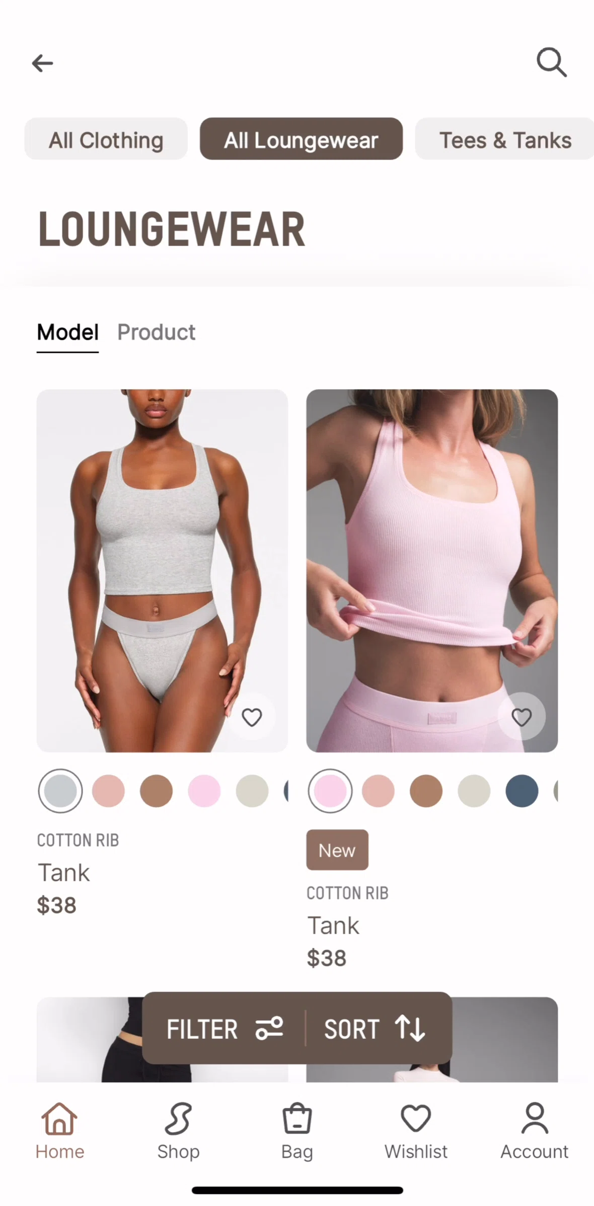 SKIMS Screen screen in the Product detail flow