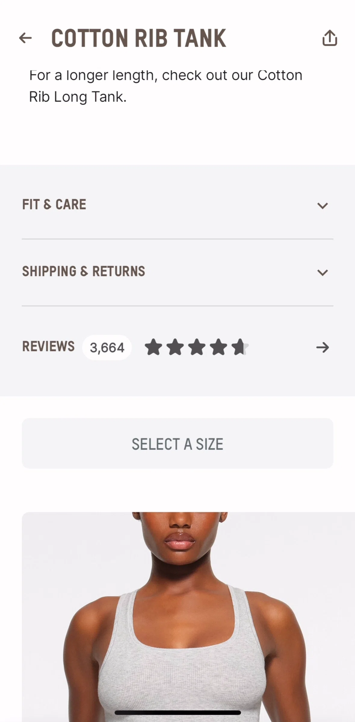 SKIMS Screen screen in the Reviews flow