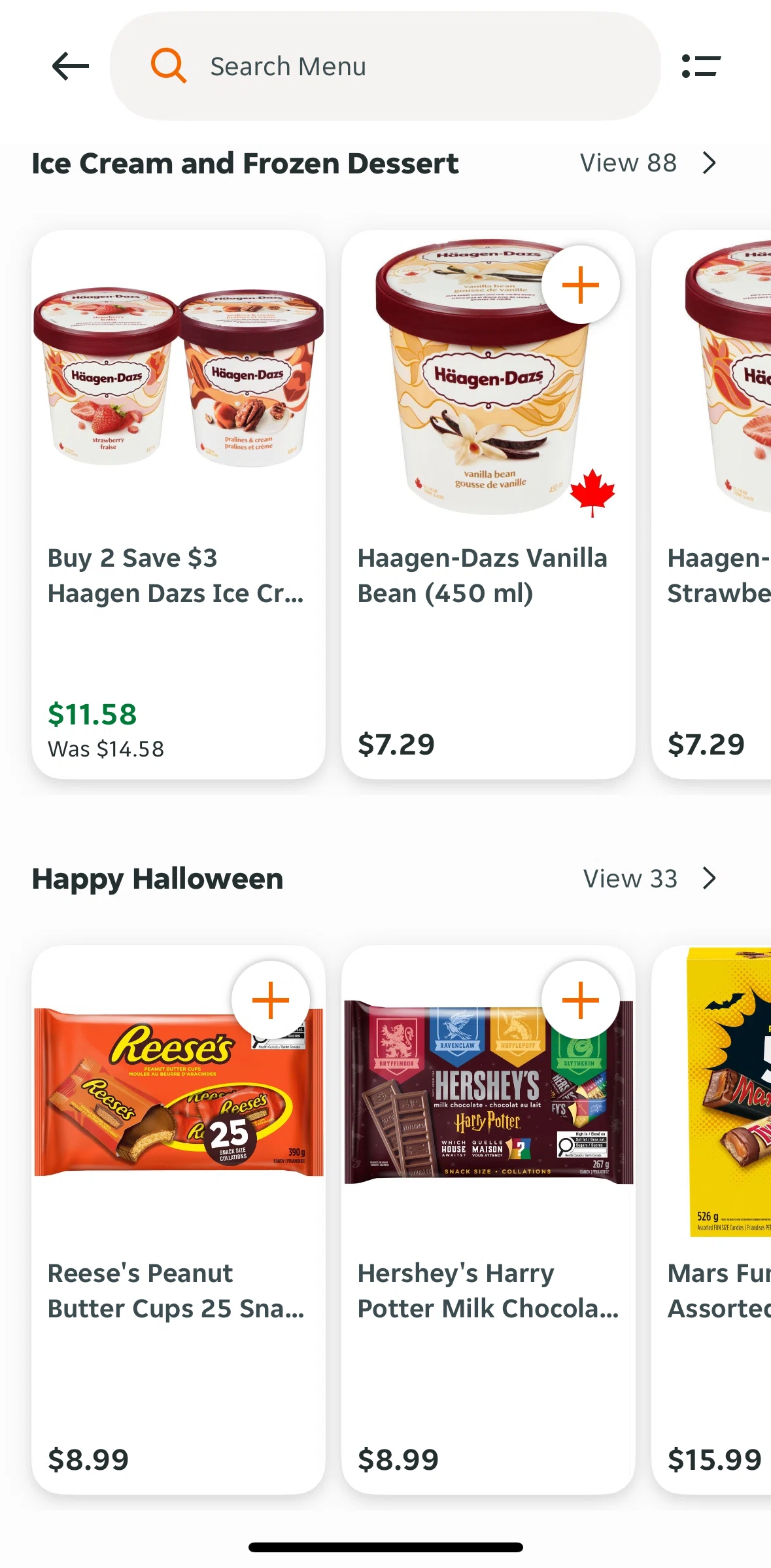 Skip Screen screen in the Sorting items flow