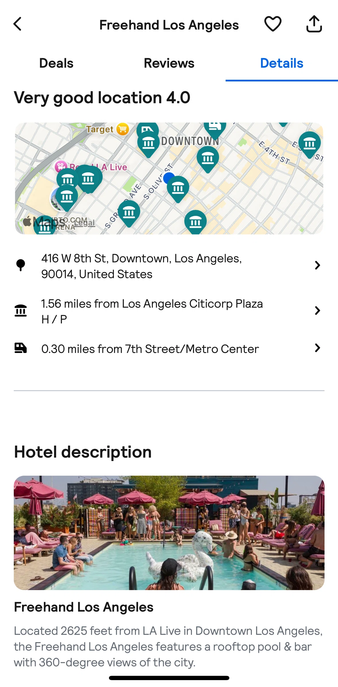 Skyscanner Screen screen in the Hotel map flow