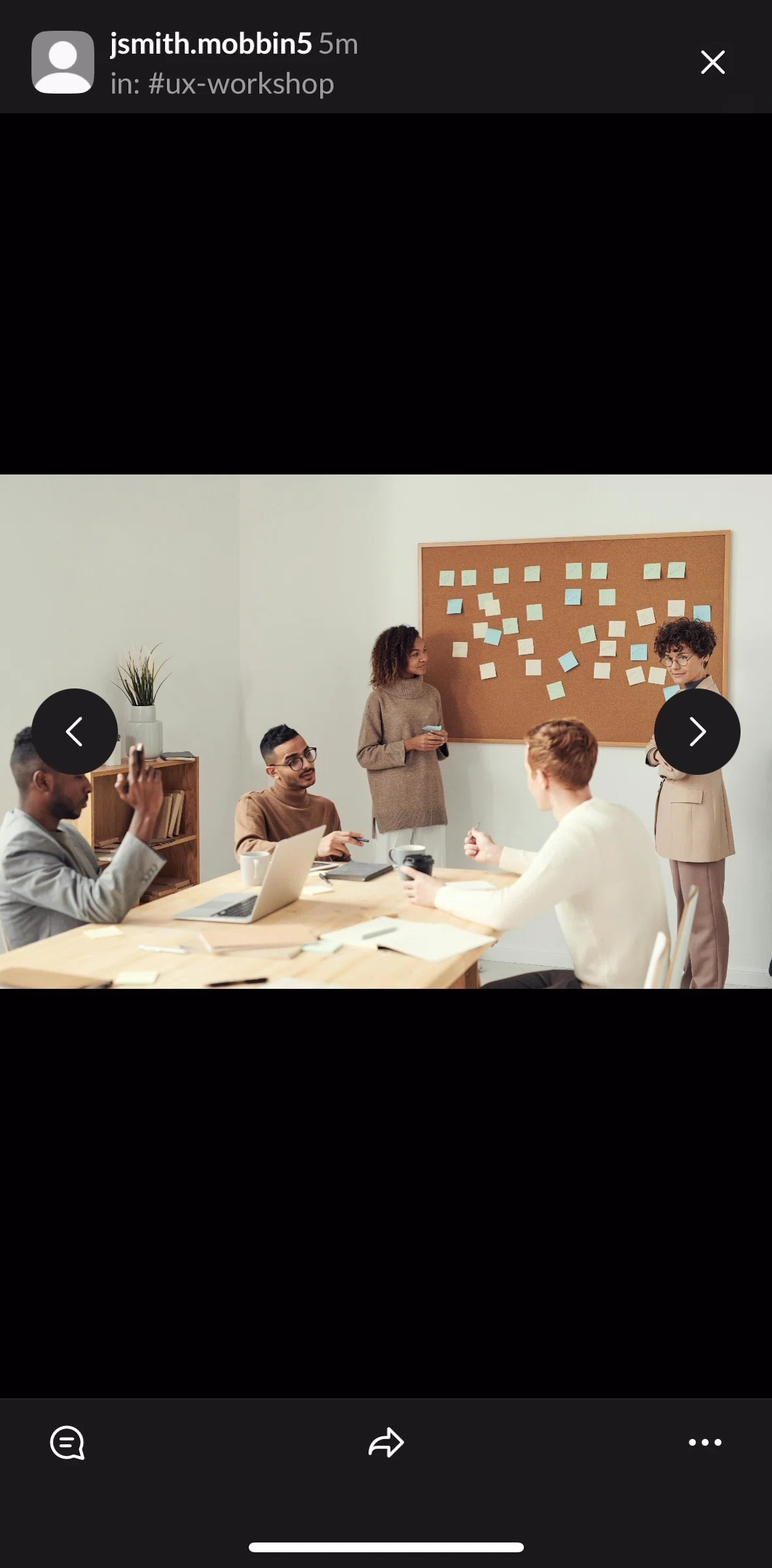 Slack Screen screen in the Saving an image flow