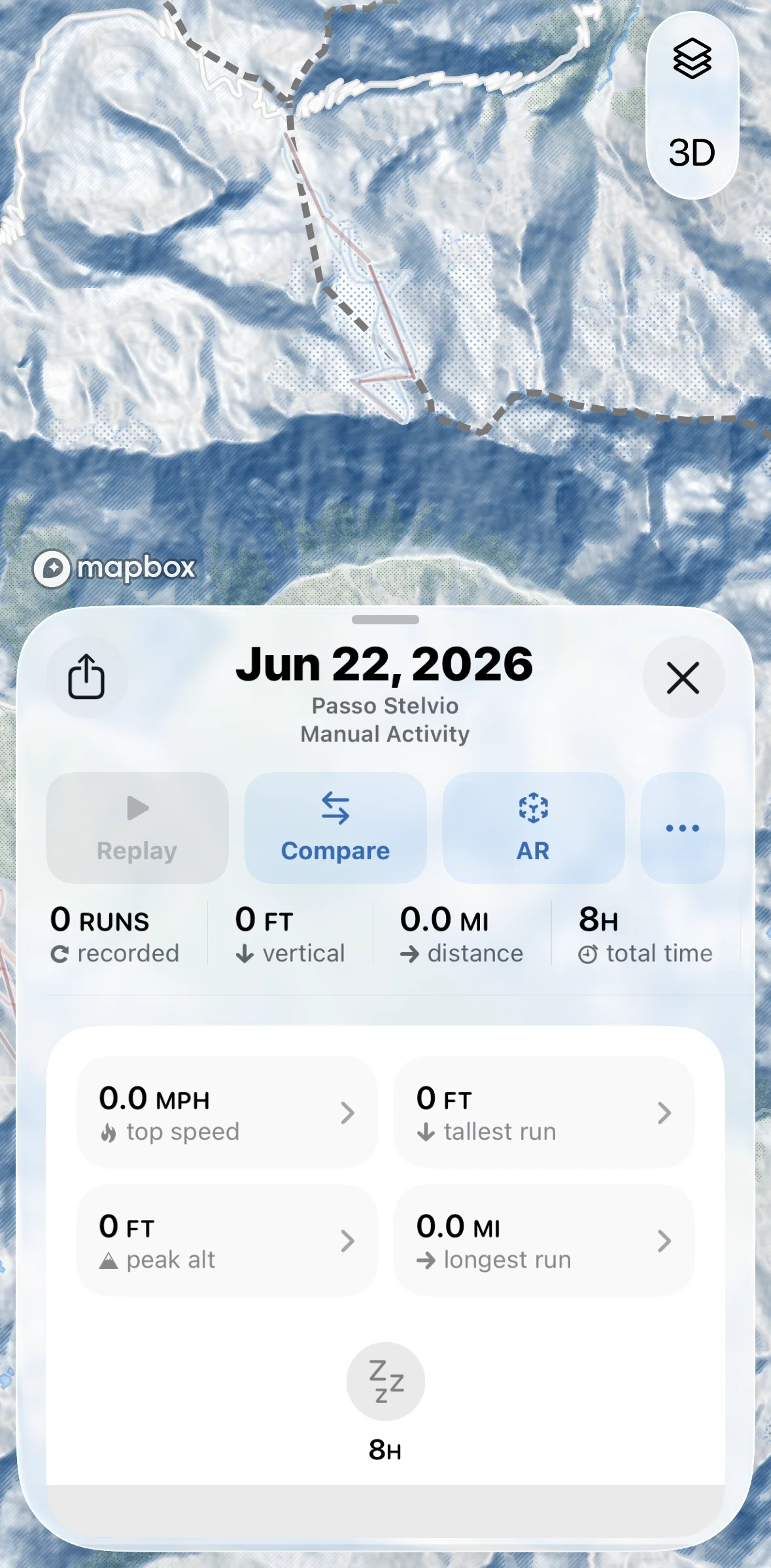 Slopes Screen screen in the Switching map view flow