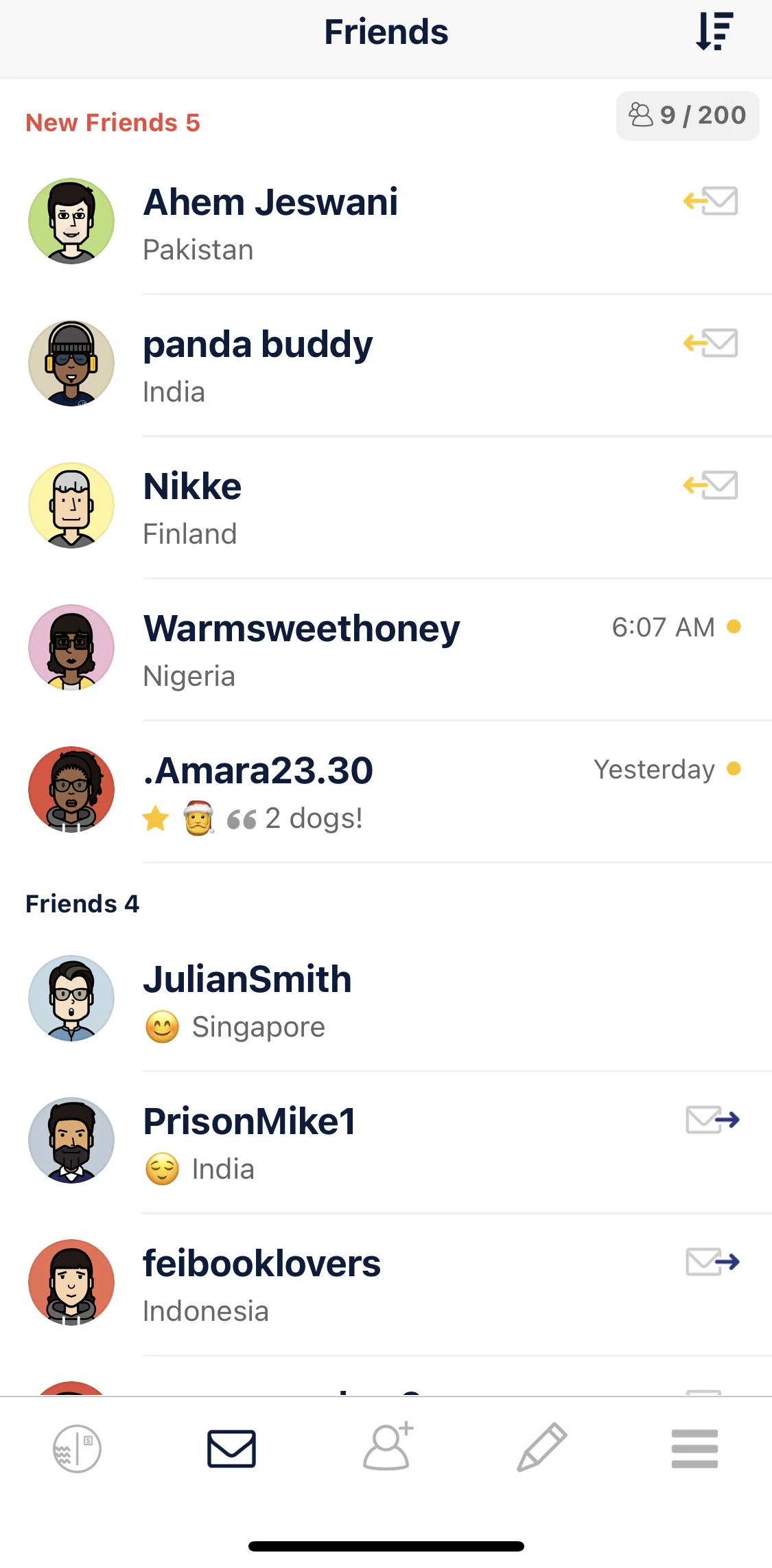 Slowly Screen screen in the Friends flow