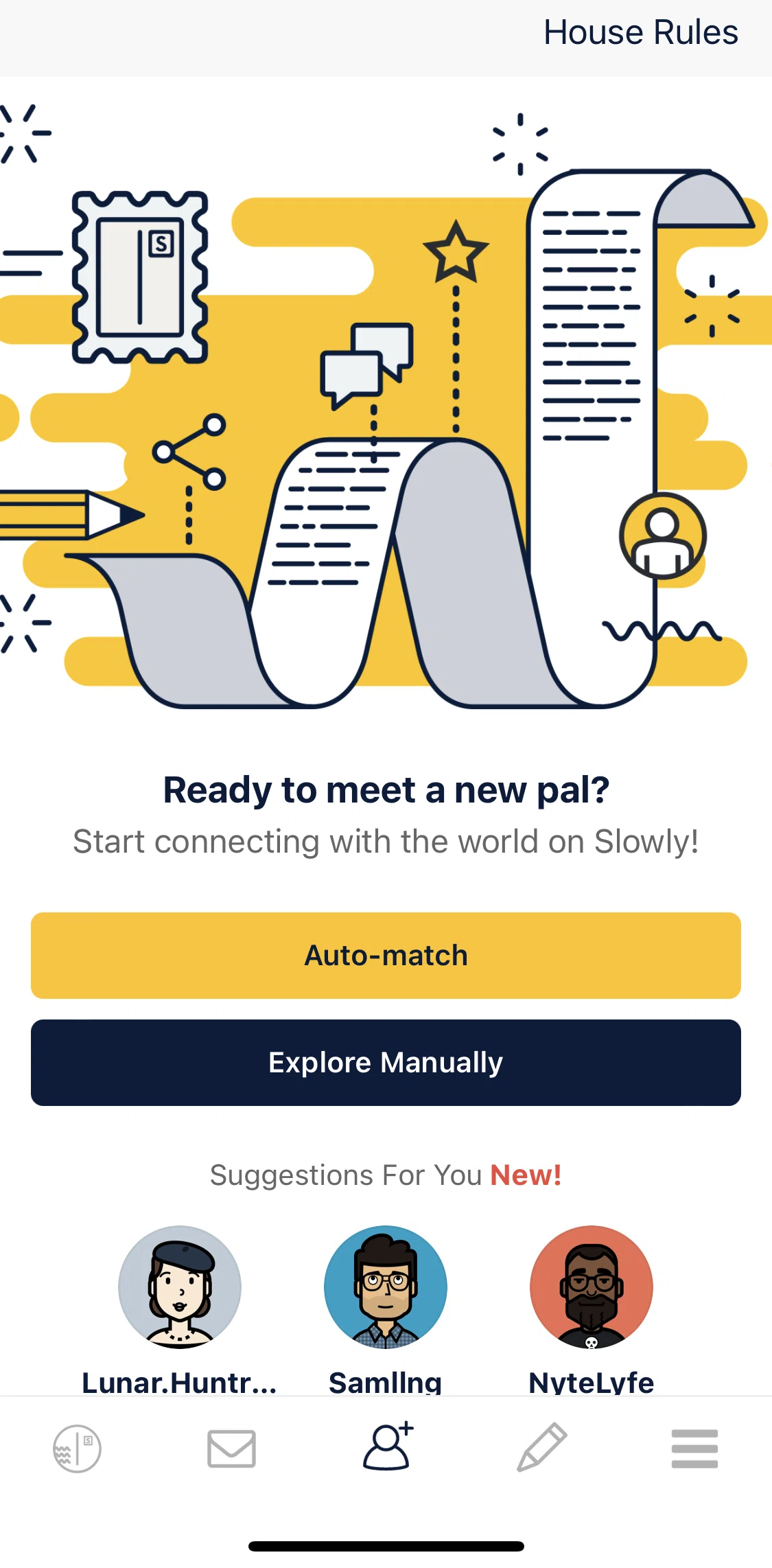 Slowly Screen screen in the House rules flow