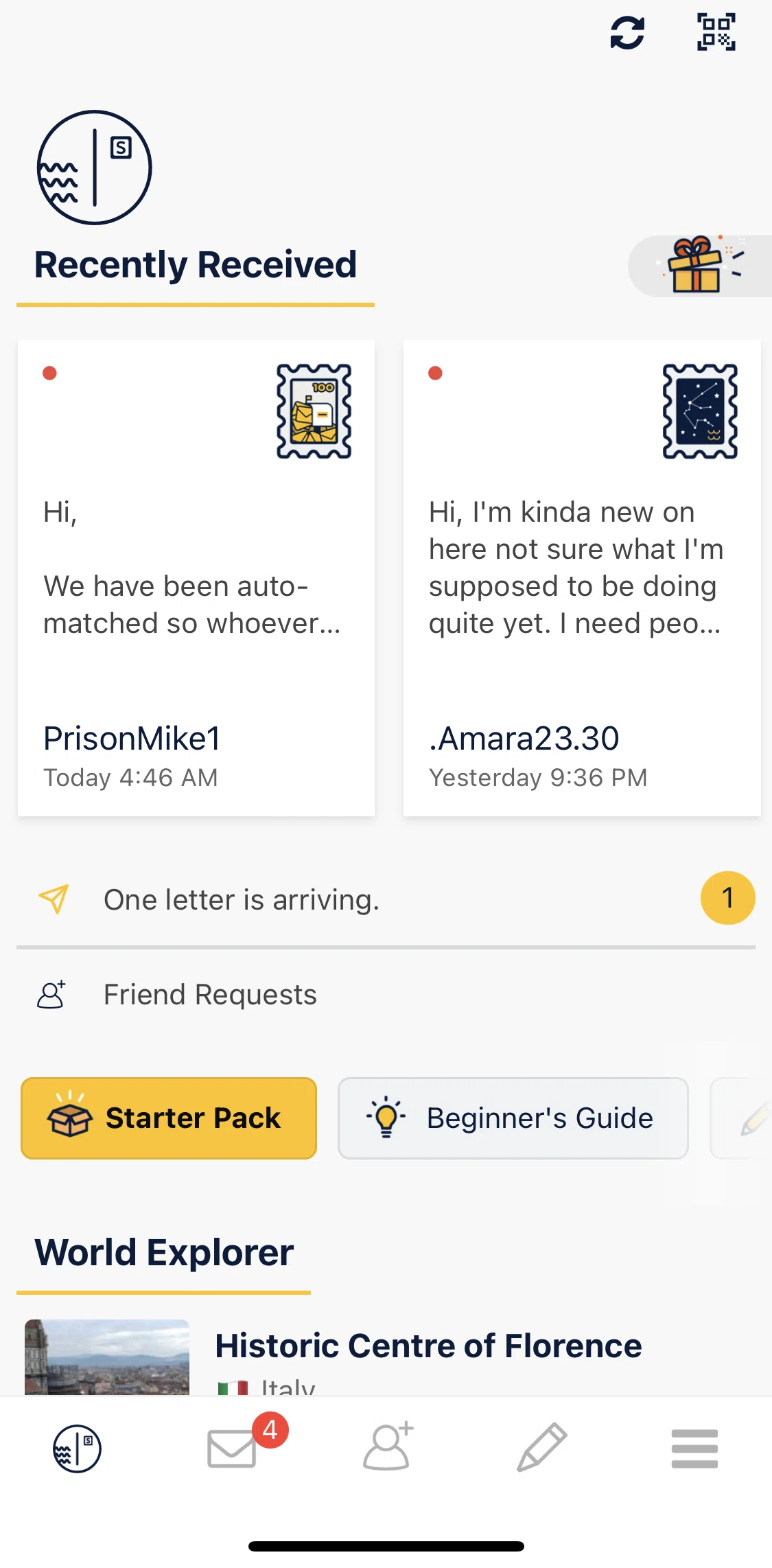 Slowly Screen screen in the Replying to a letter flow