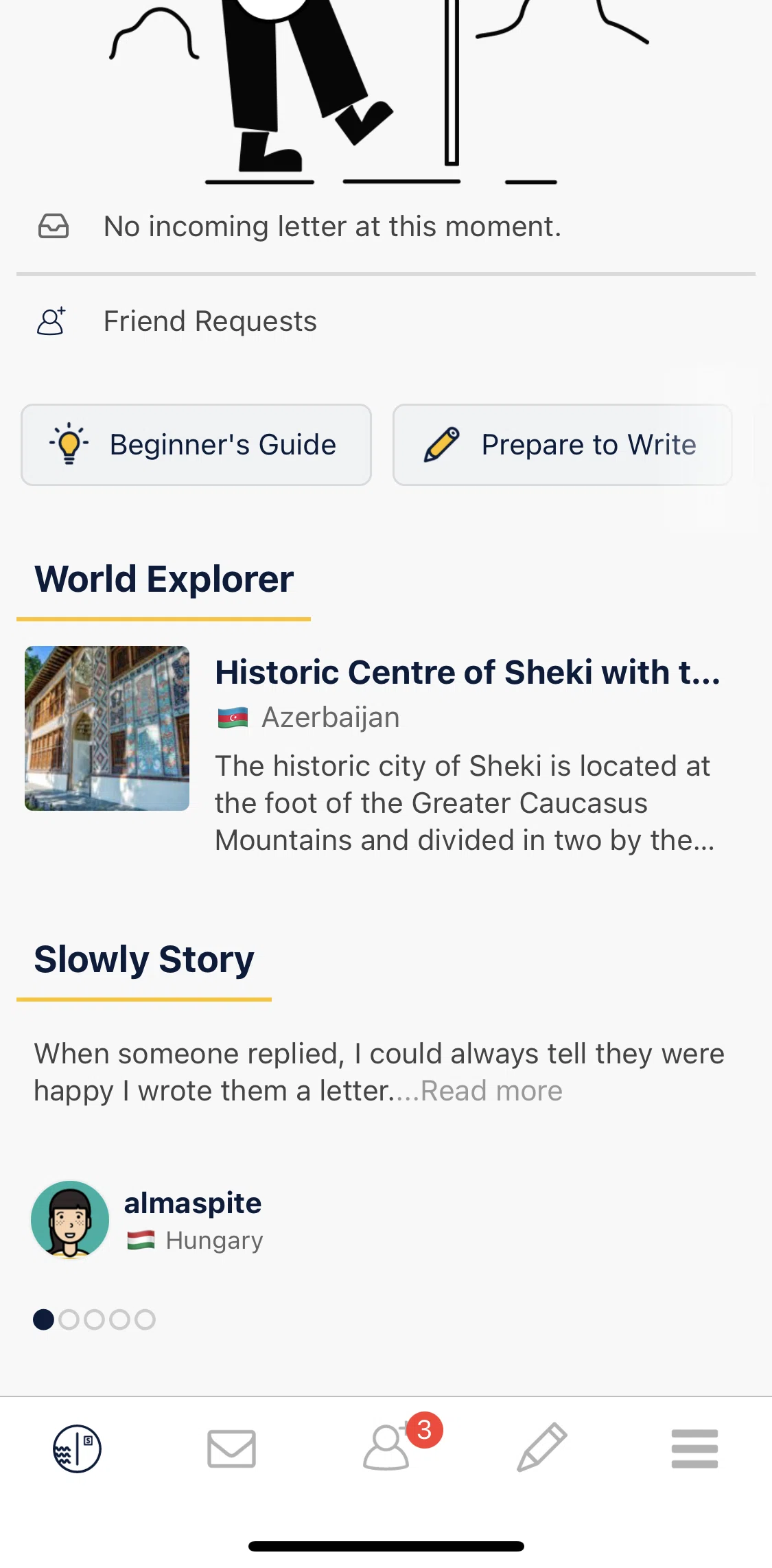 Slowly Screen screen in the View Slowly story flow