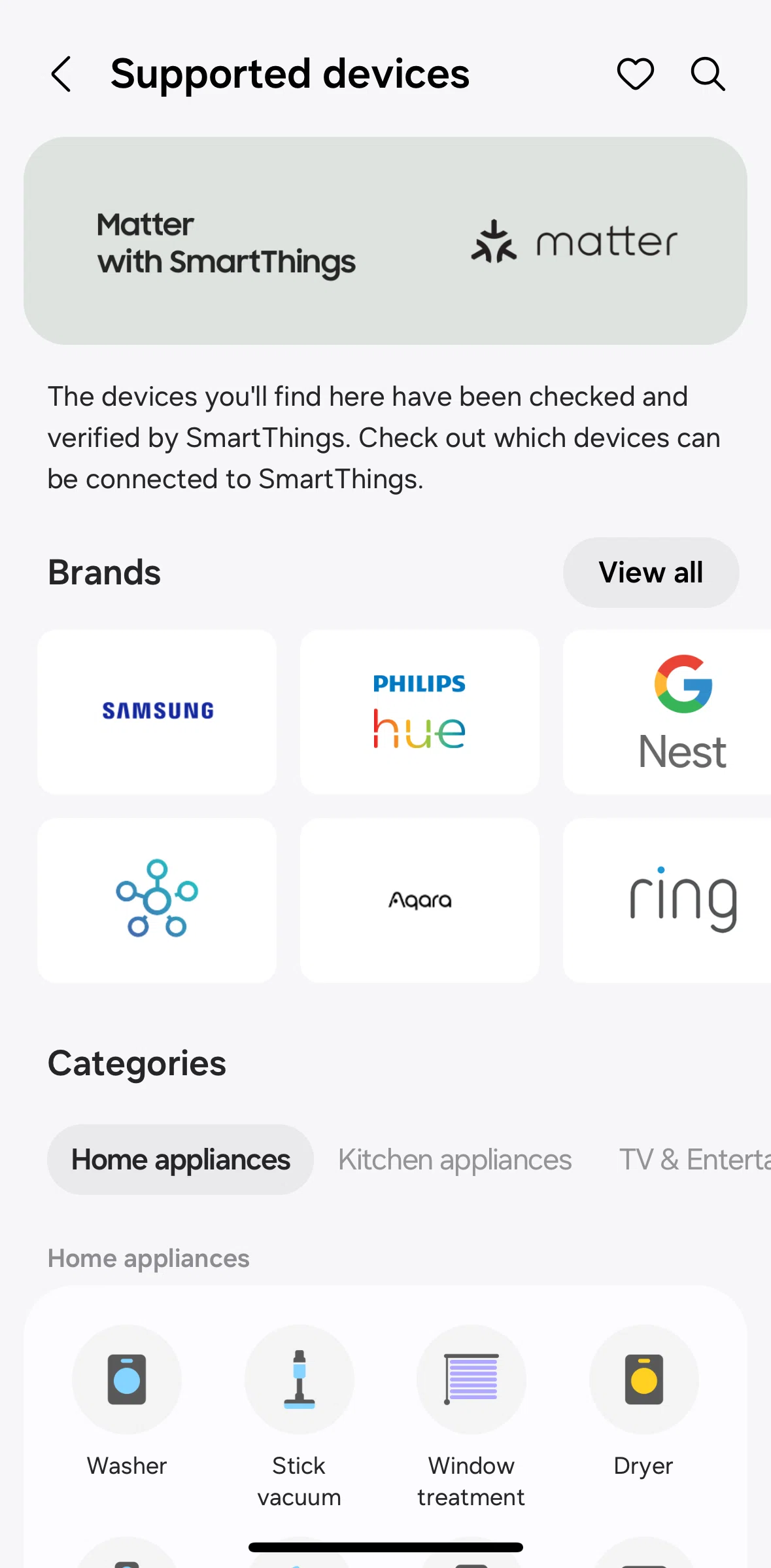SmartThings Screen screen in the Searching a device flow