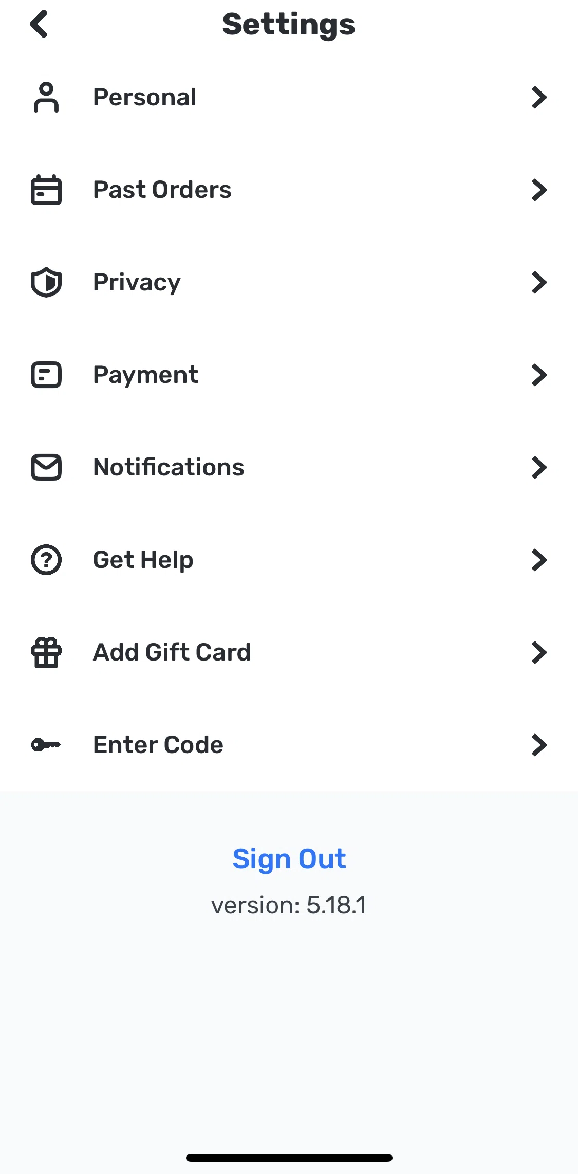 Snackpass Screen screen in the Logging out flow