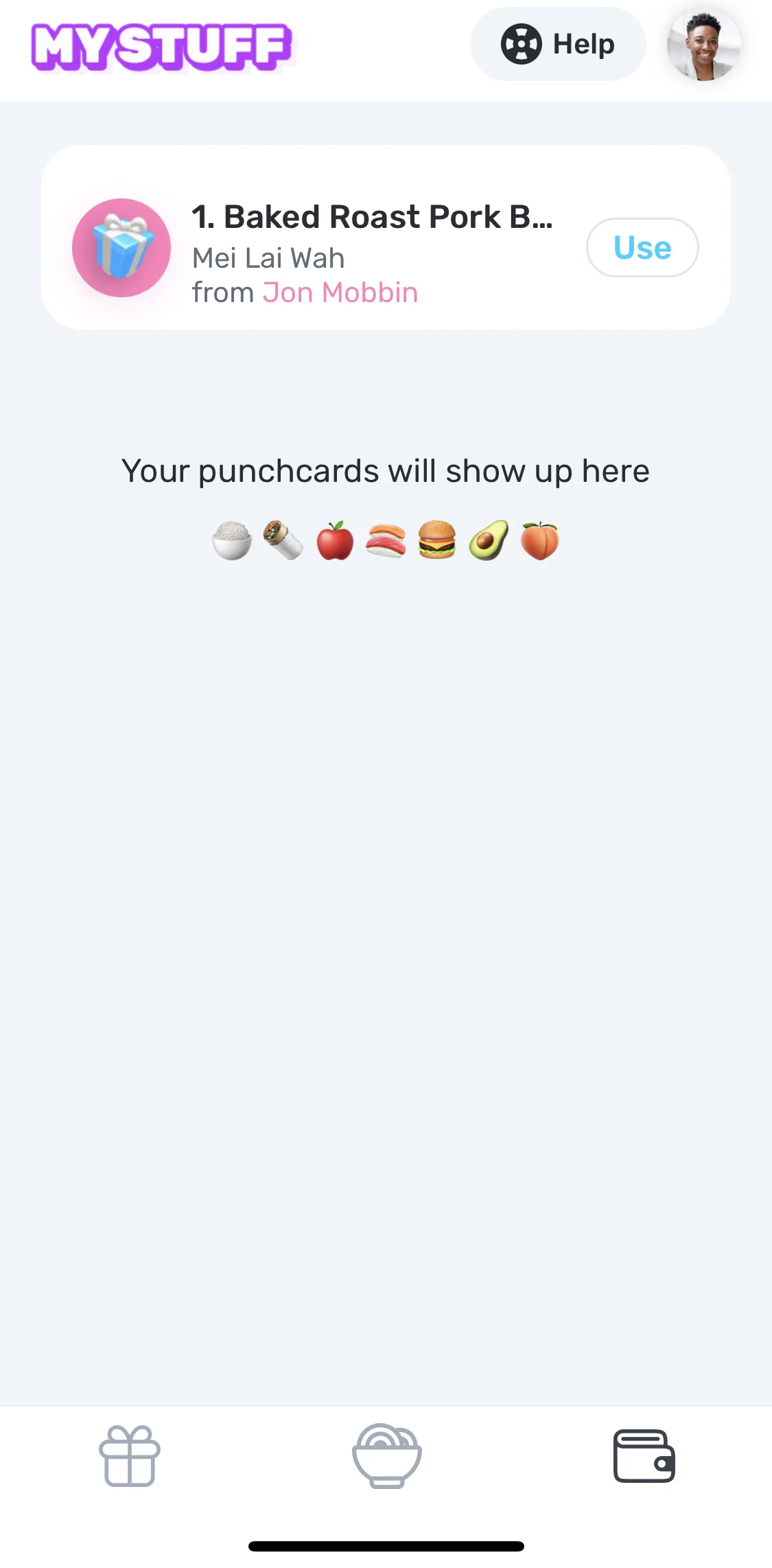 Snackpass Screen screen in the Punchcard reward detail flow