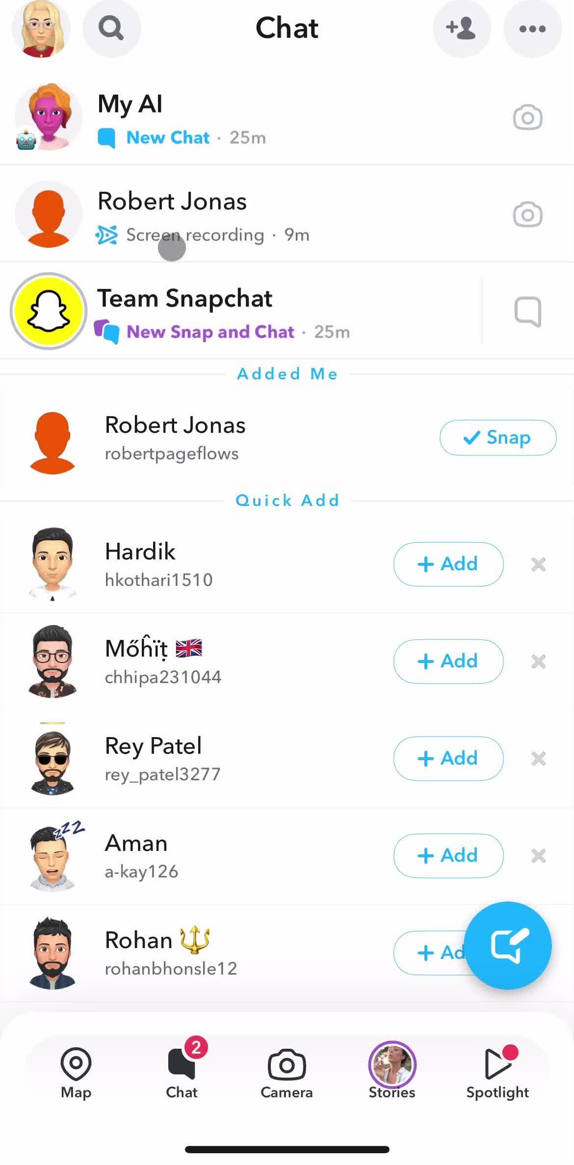 Snapchat Chat preview