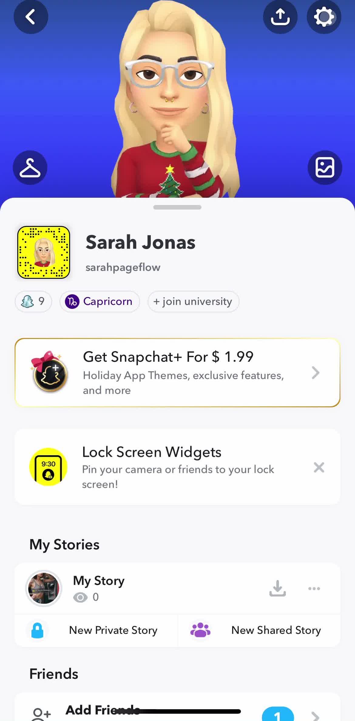 Snapchat Account screen in the Logging Out flow