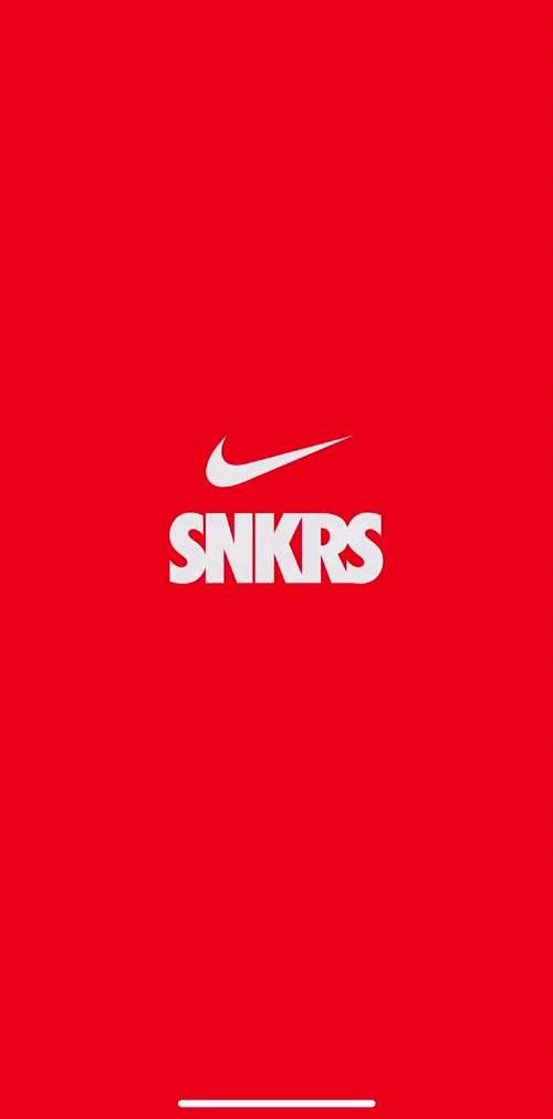 Snkrs Nike Splash screen screen in the Onboarding flow
