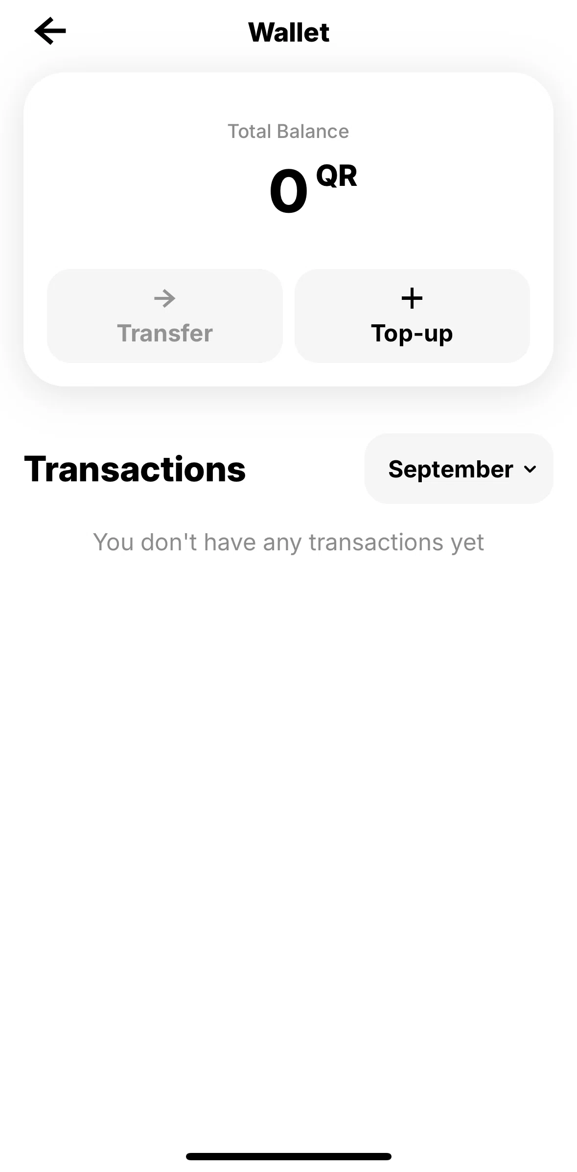 Snoonu Screen screen in the Filtering transactions flow