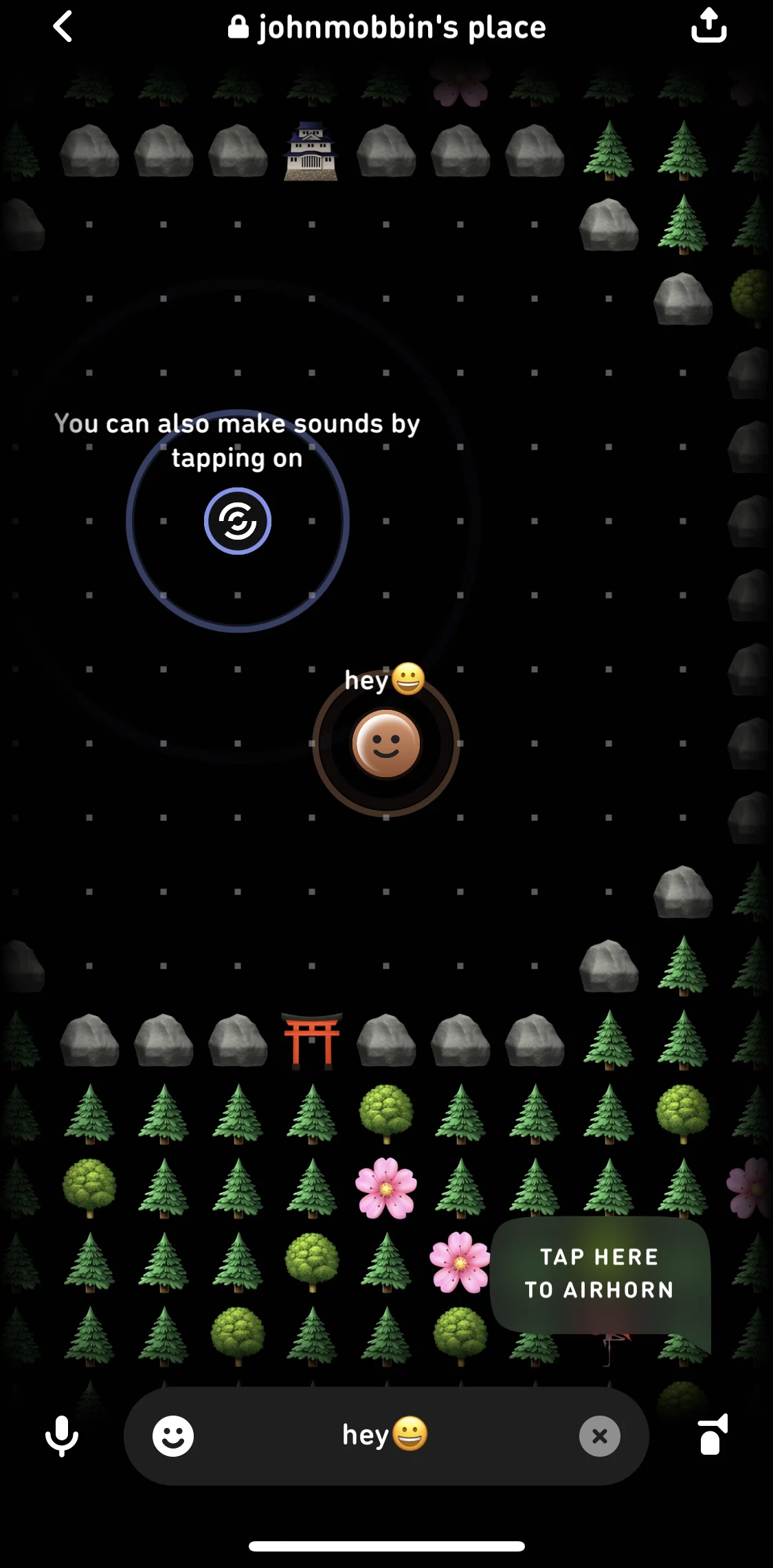 Sonar Screen screen in the Changing text emoticon flow