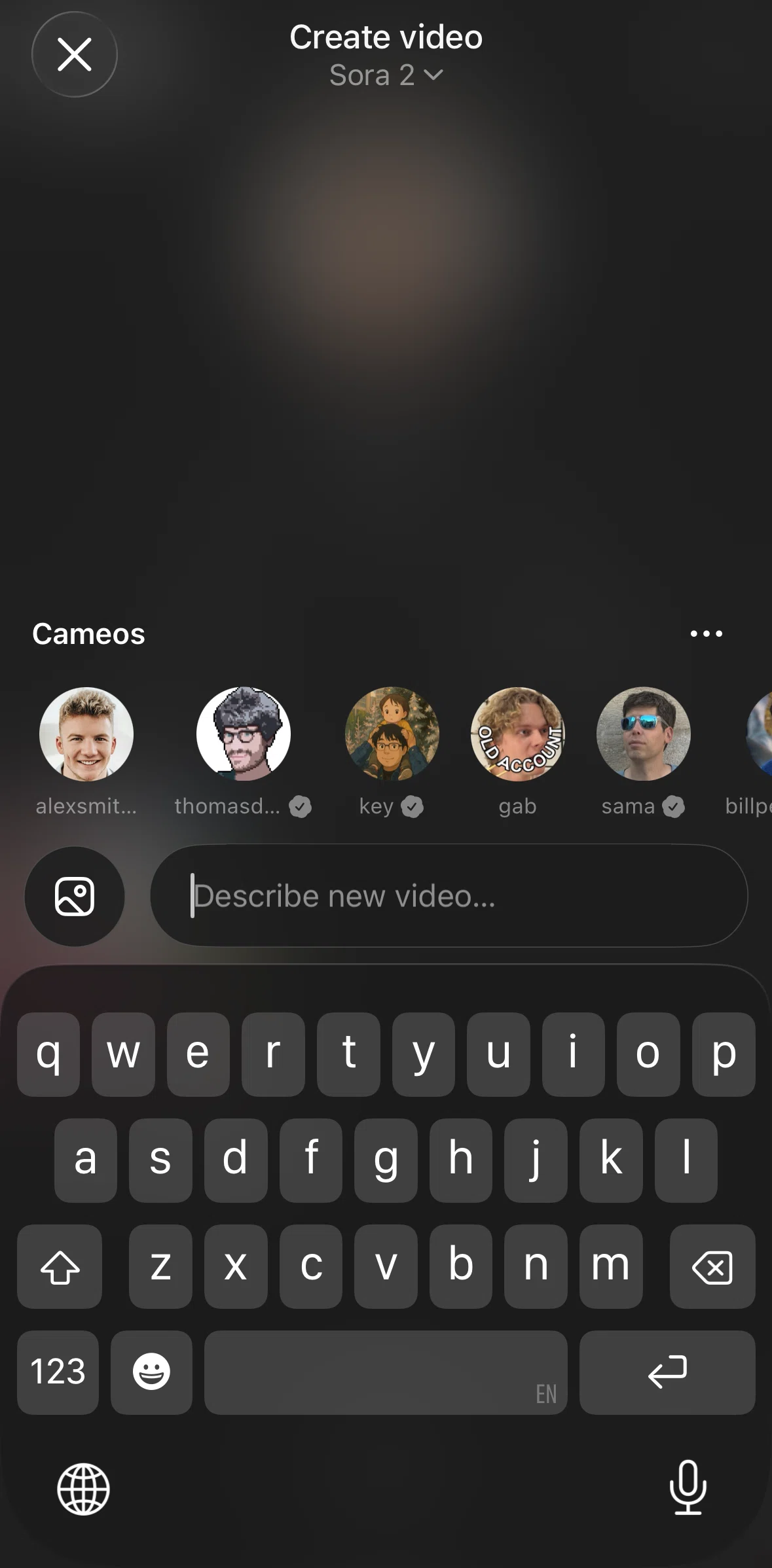 Sora Screen screen in the Removing a cameo flow