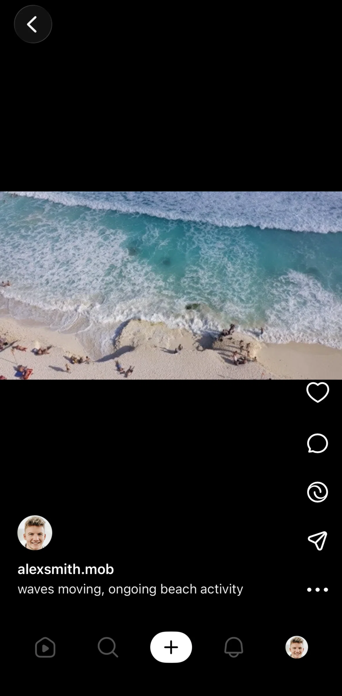 Sora Screen screen in the Sharing a post flow