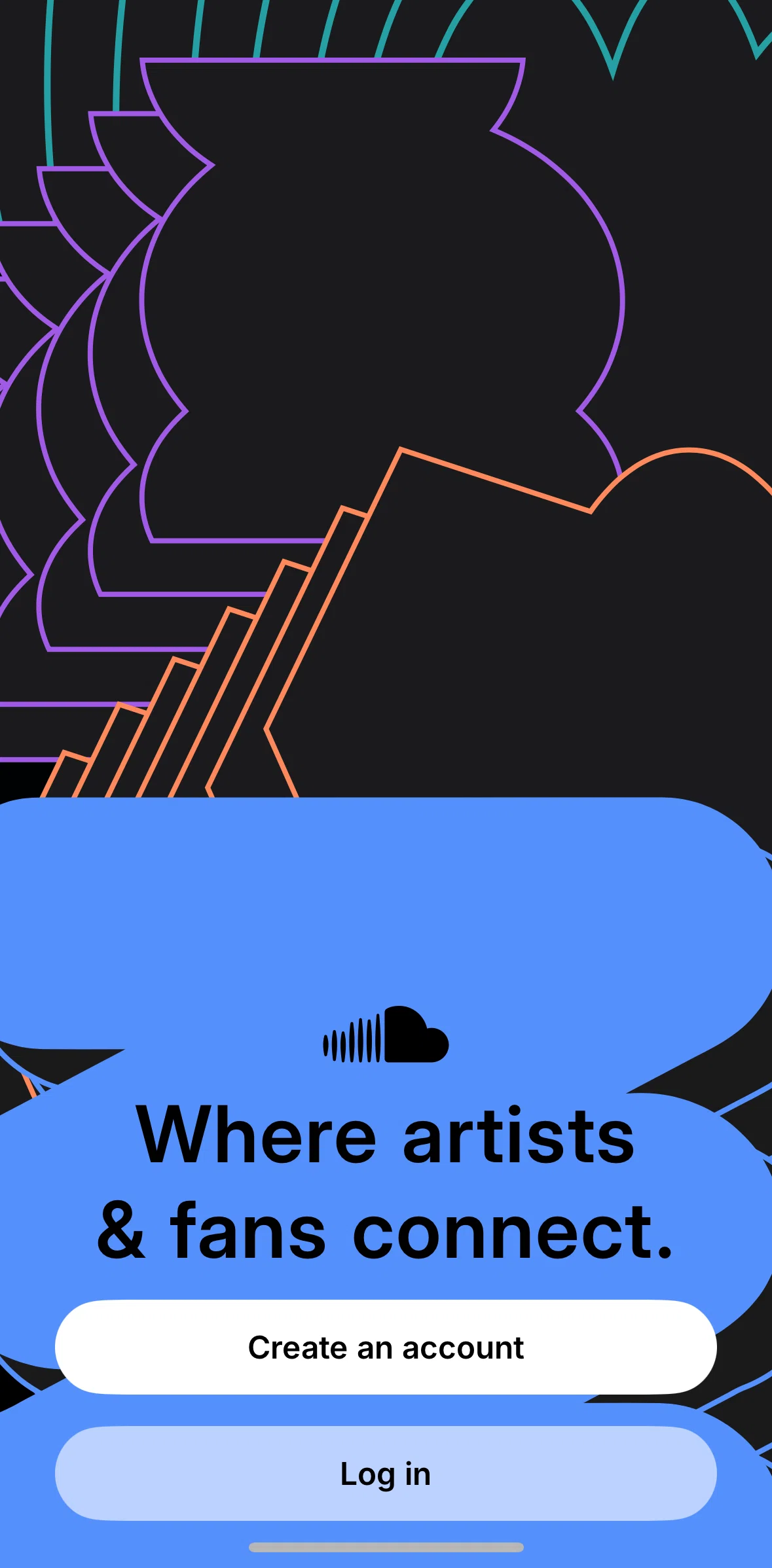 Soundcloud Screen screen in the Logging In flow