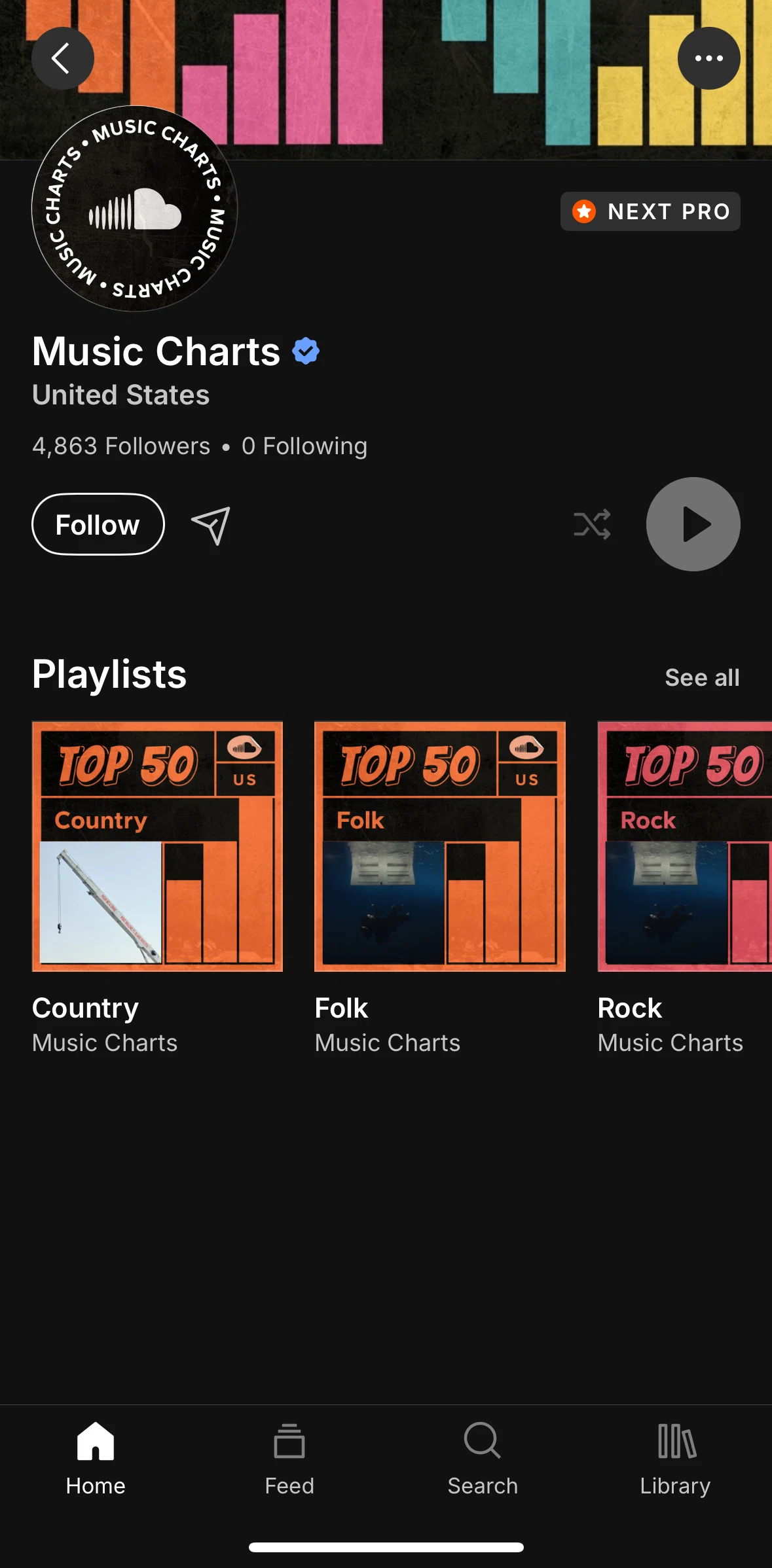 Soundcloud Screen screen in the QR Code flow