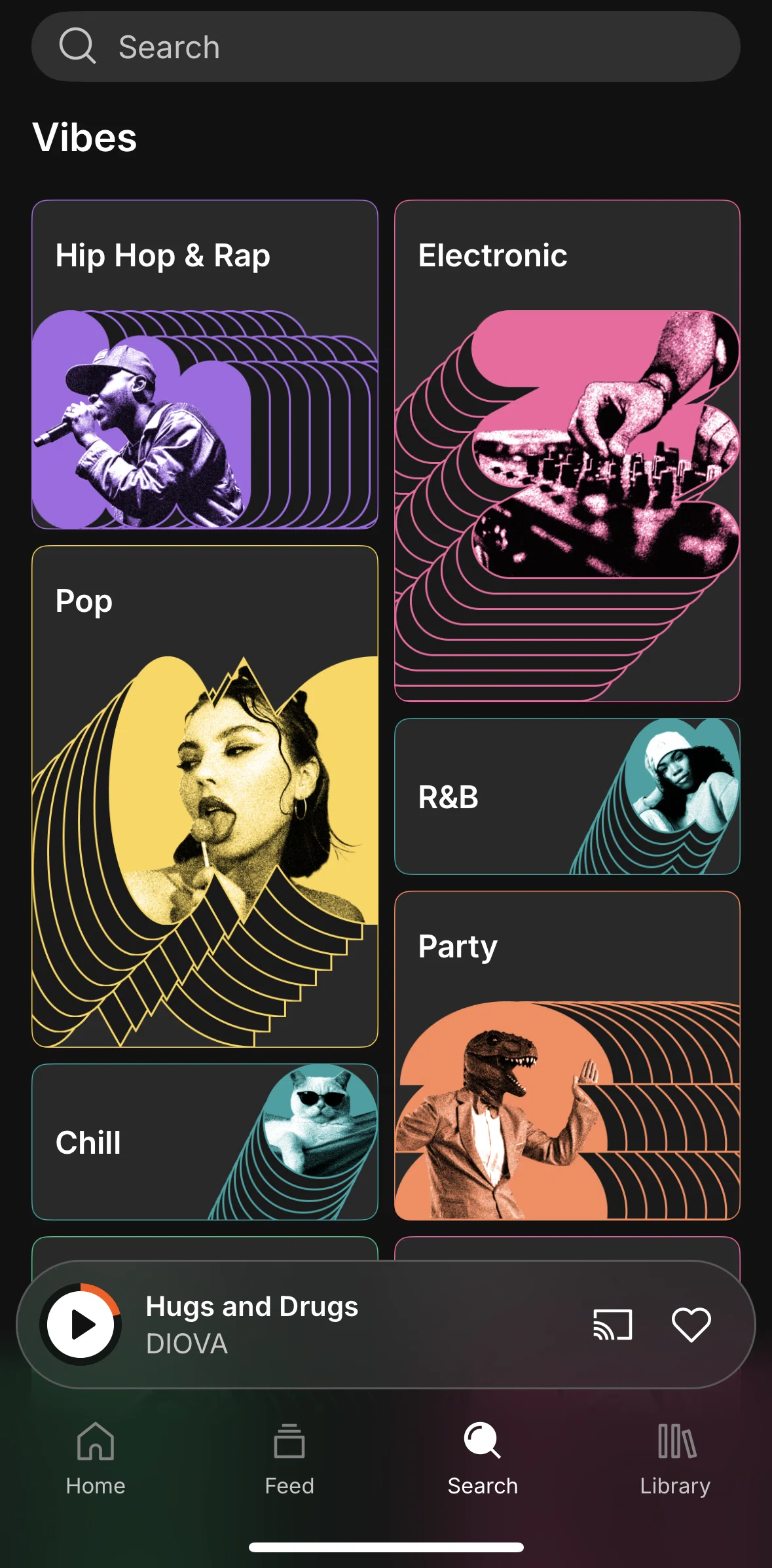 Soundcloud Screen screen in the Searching an artist flow