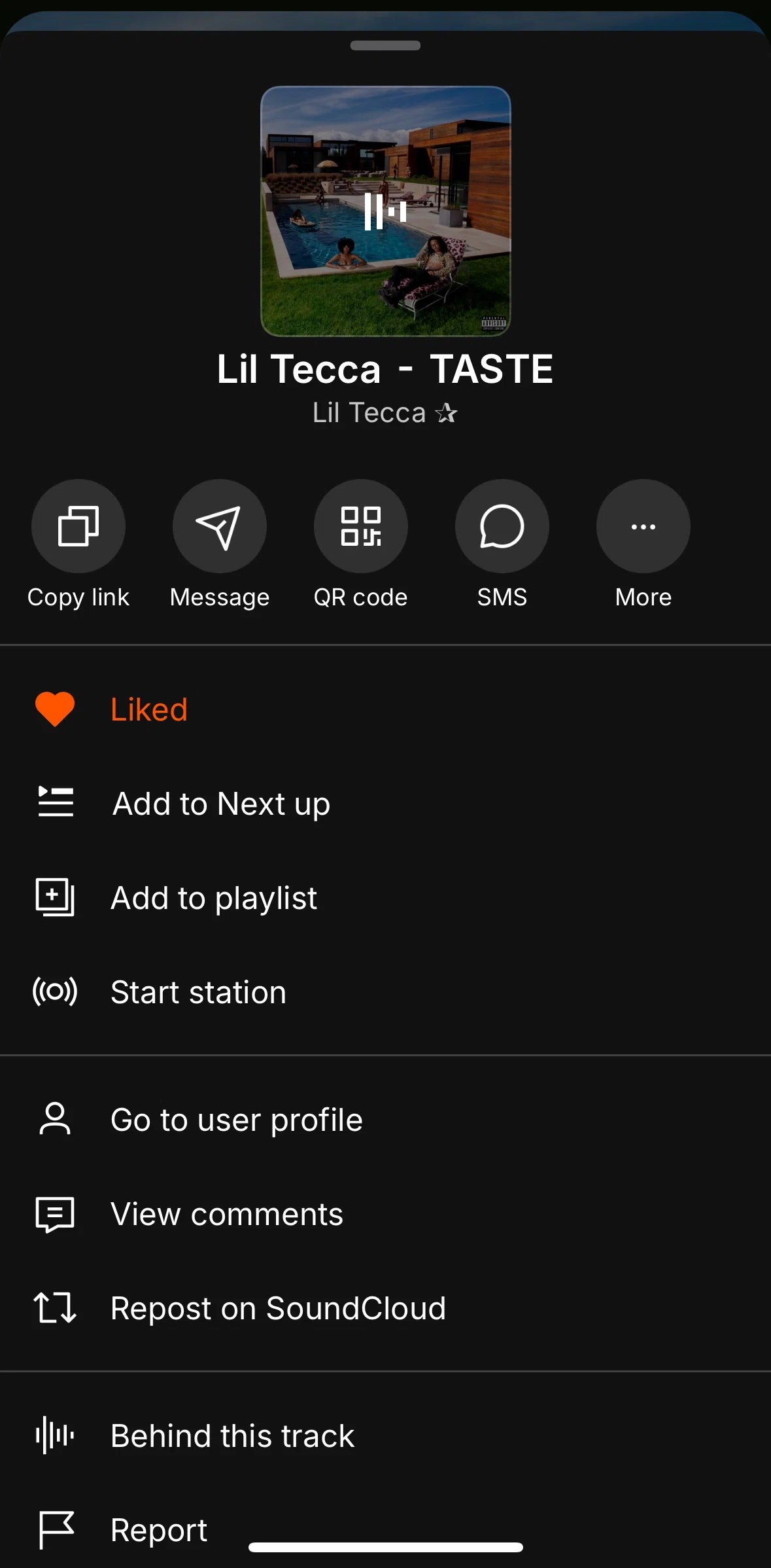 Soundcloud Screen screen in the Starting a radio station flow