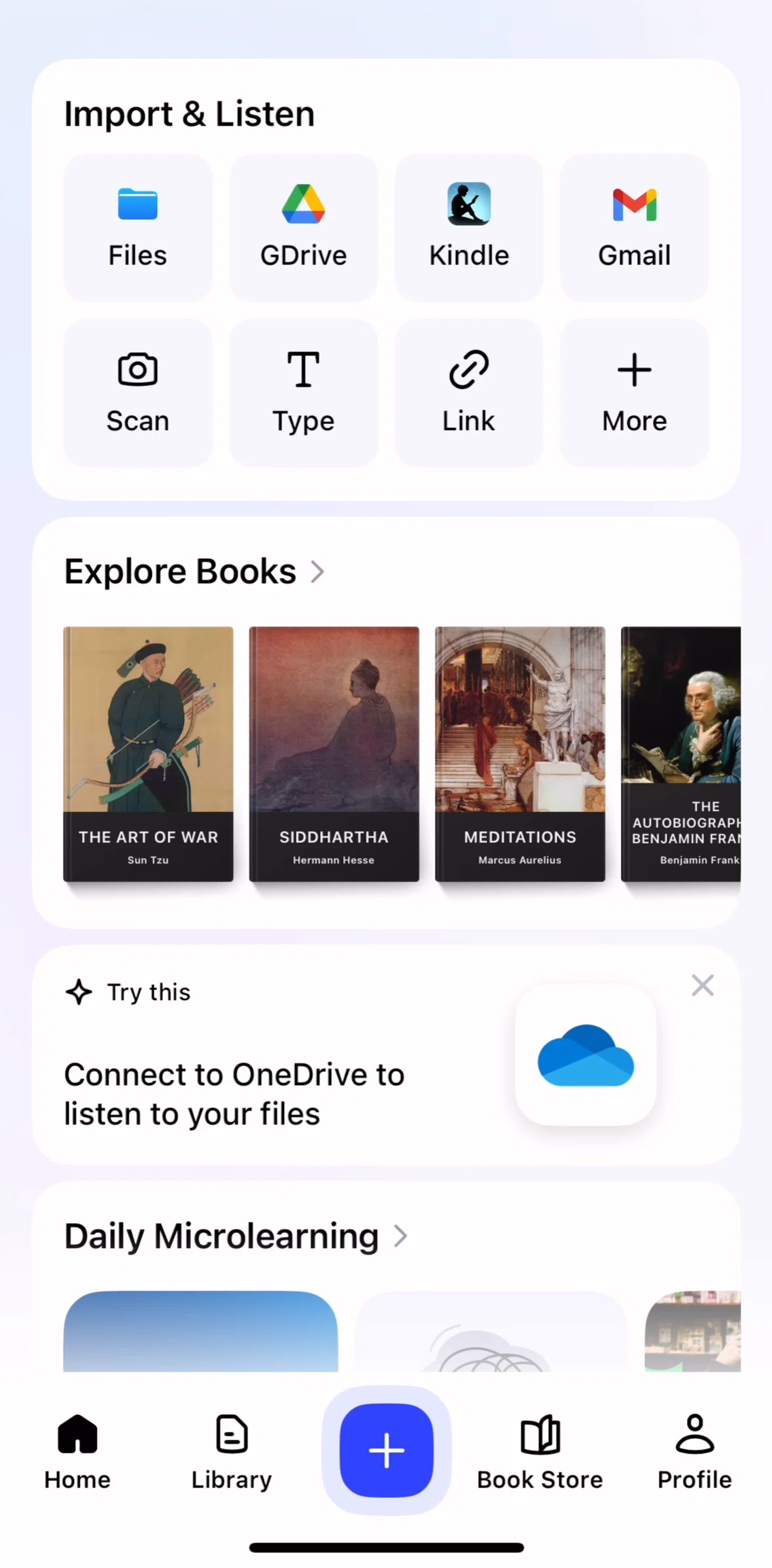 Speechify Screen screen in the Library flow