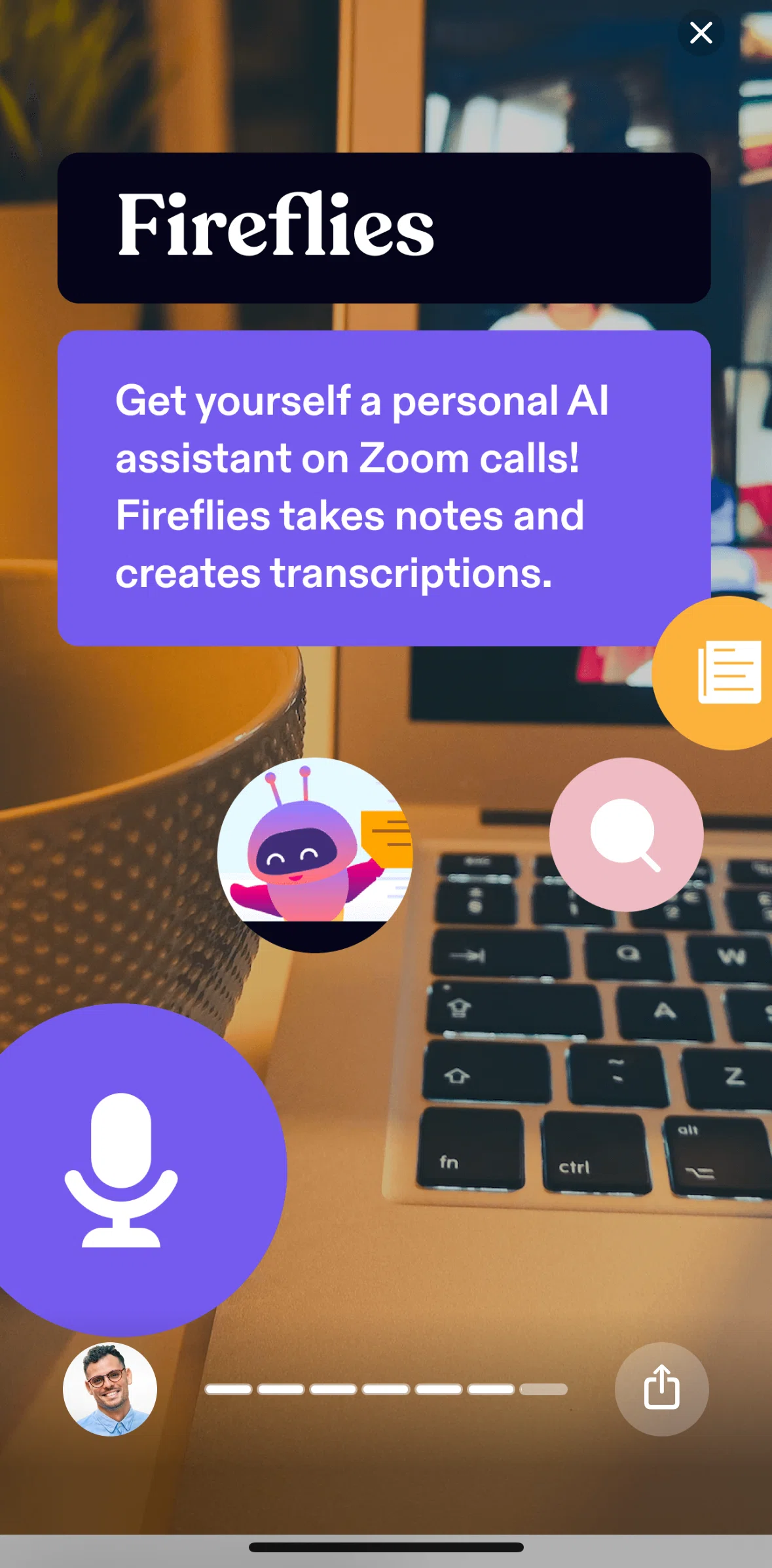 Speechify Screen screen in the Sharing a microlearning flow