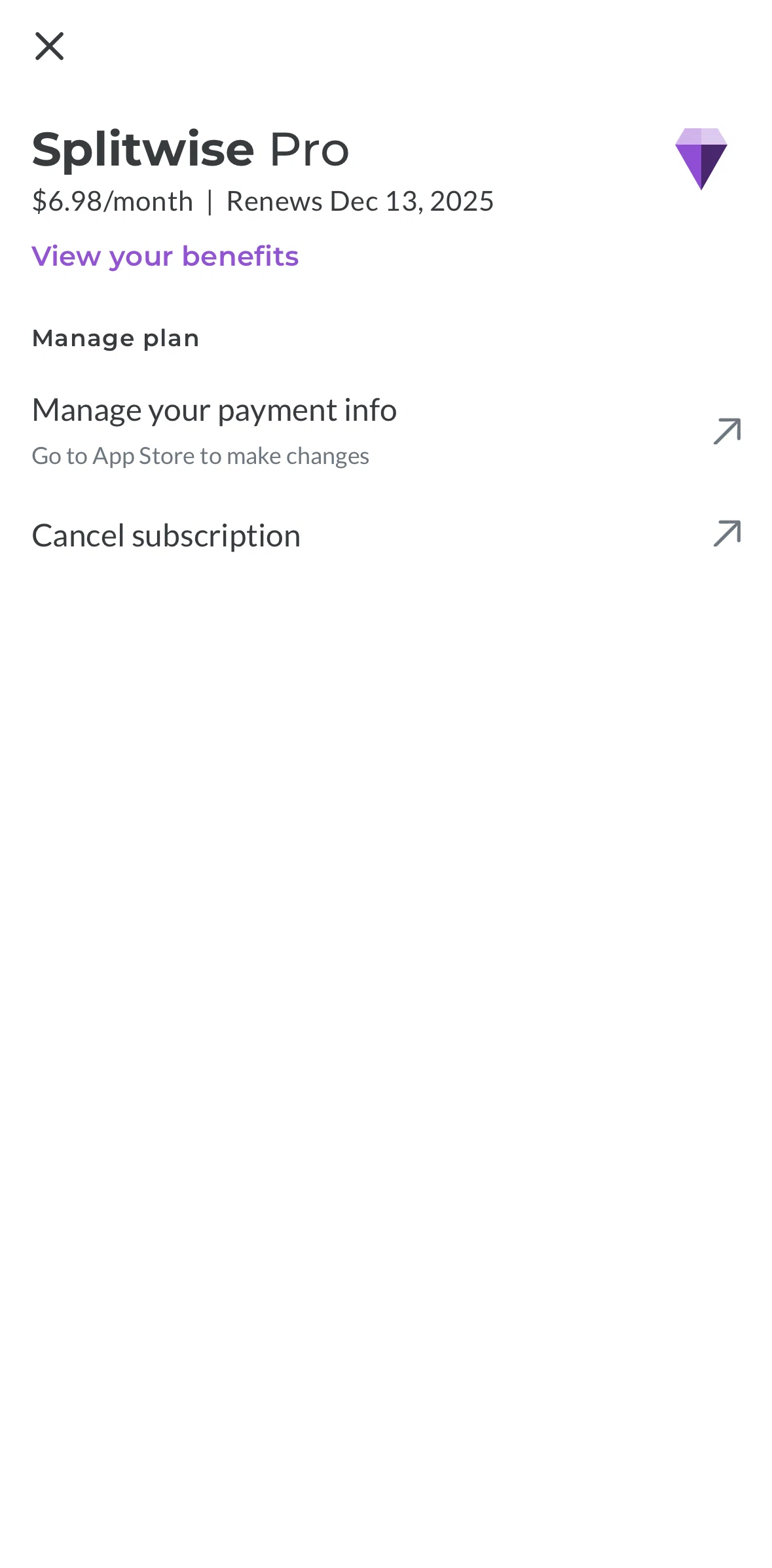Splitwise Screen screen in the Benefits flow