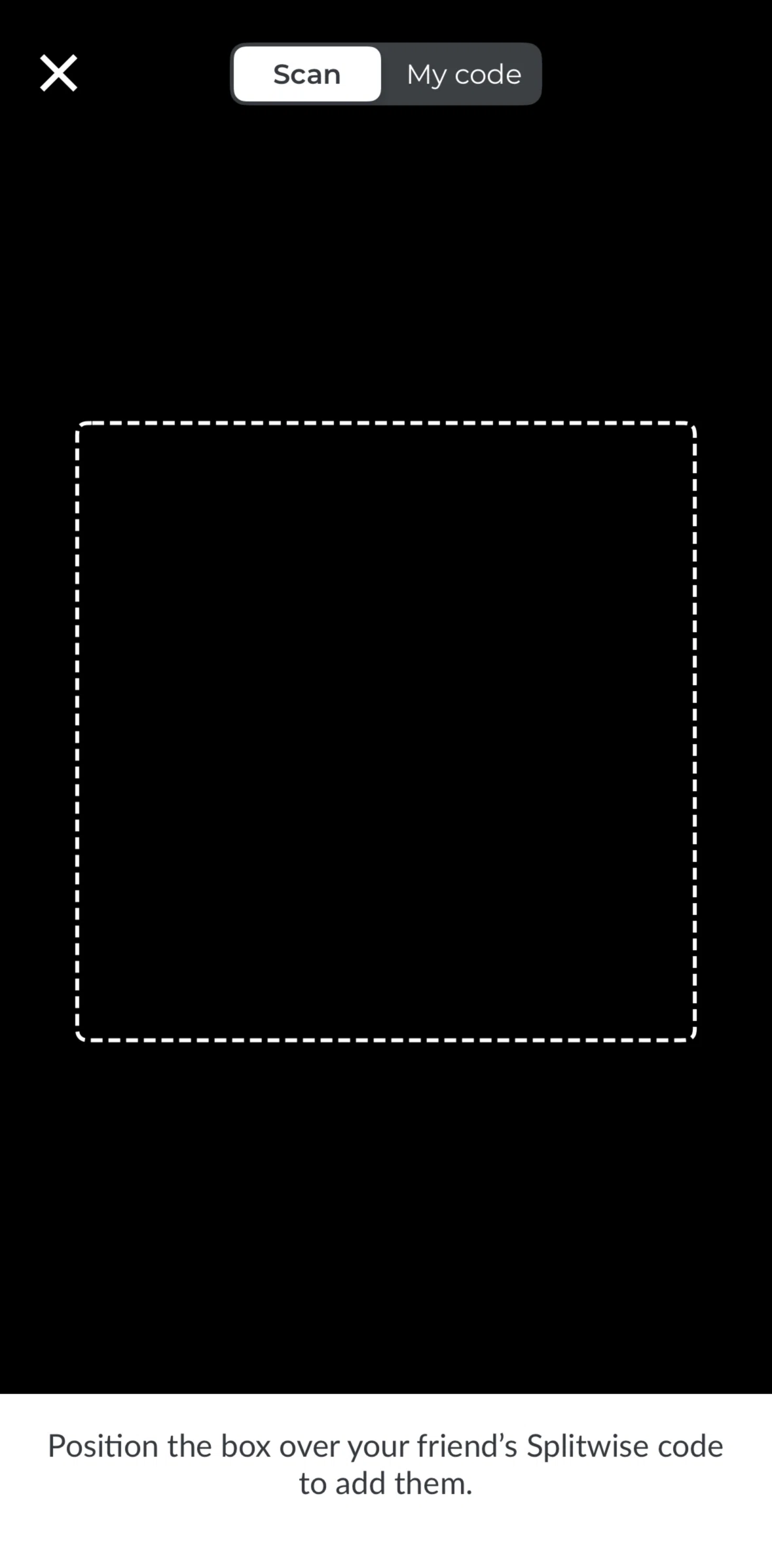 Splitwise Screen screen in the My code flow