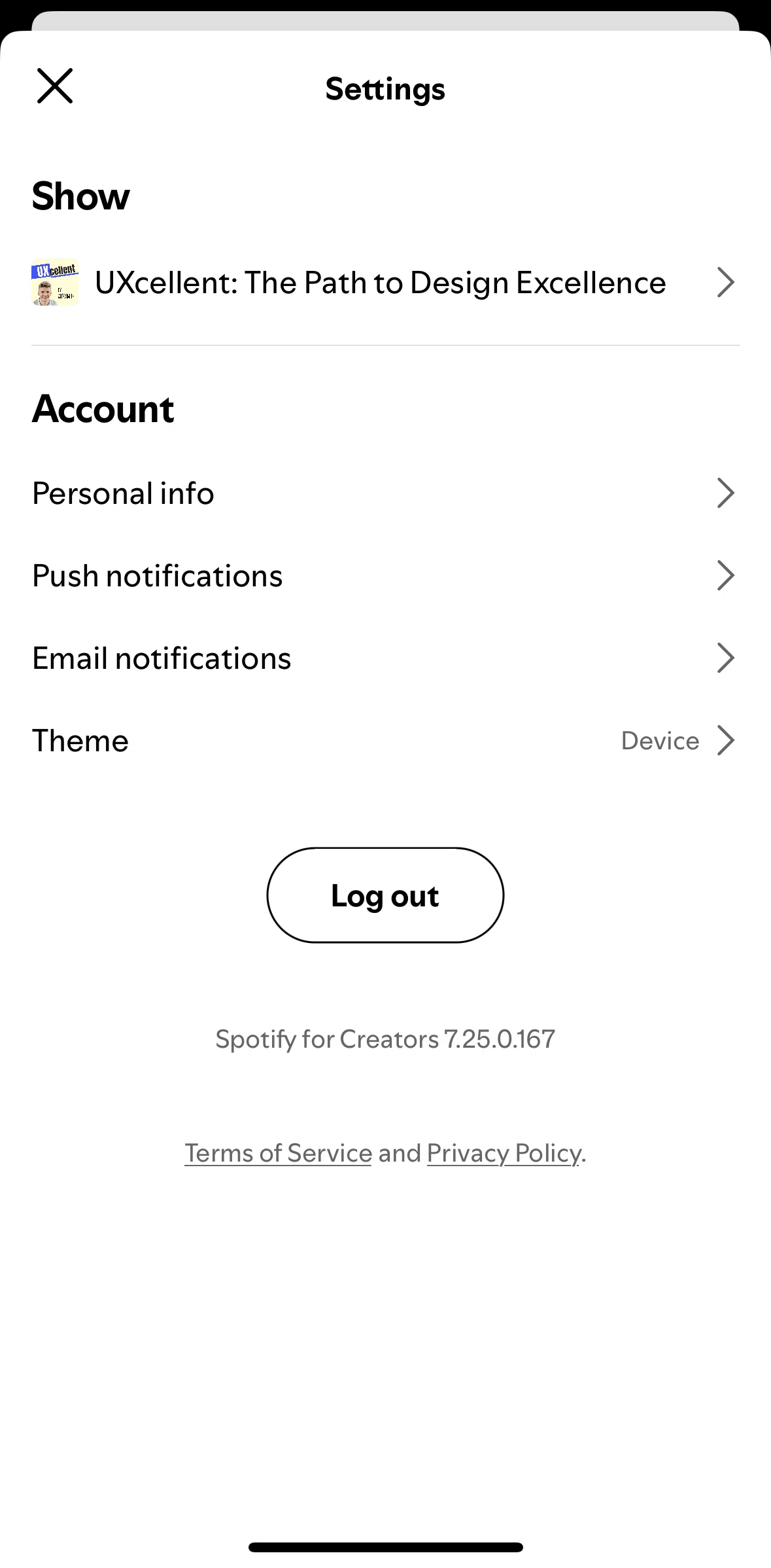 Spotify for Creators Screen screen in the Comments (settings) flow