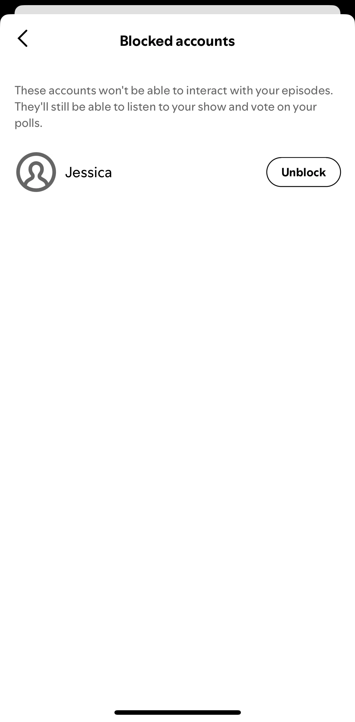 Spotify for Creators Screen screen in the Unblocking an account flow