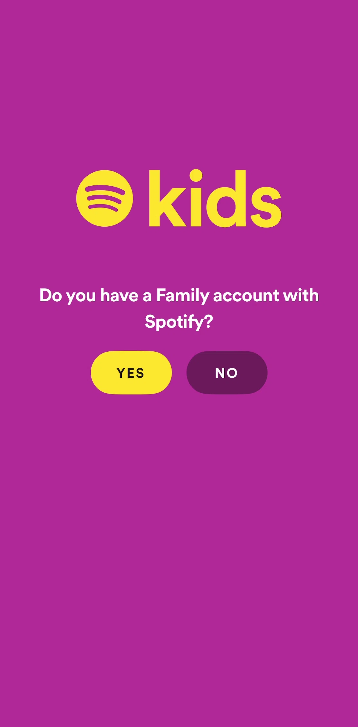 Spotify Kids Screen screen in the How to use Spotify Kids flow