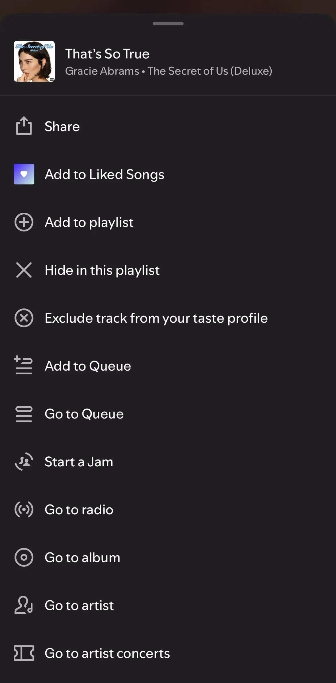 Spotify Screen screen in the Adding a sleep timer flow