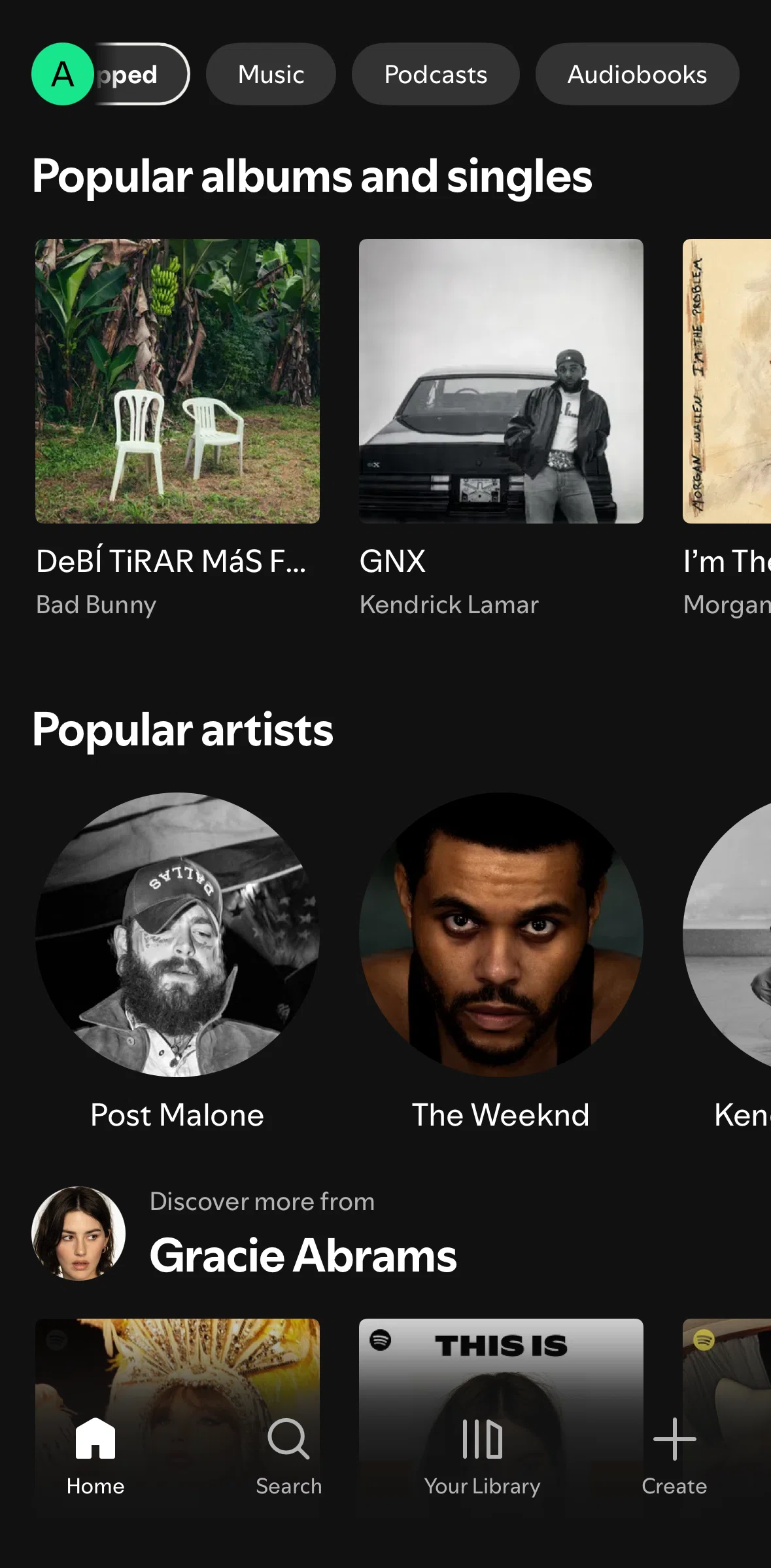 Spotify Screen screen in the Artist detail flow