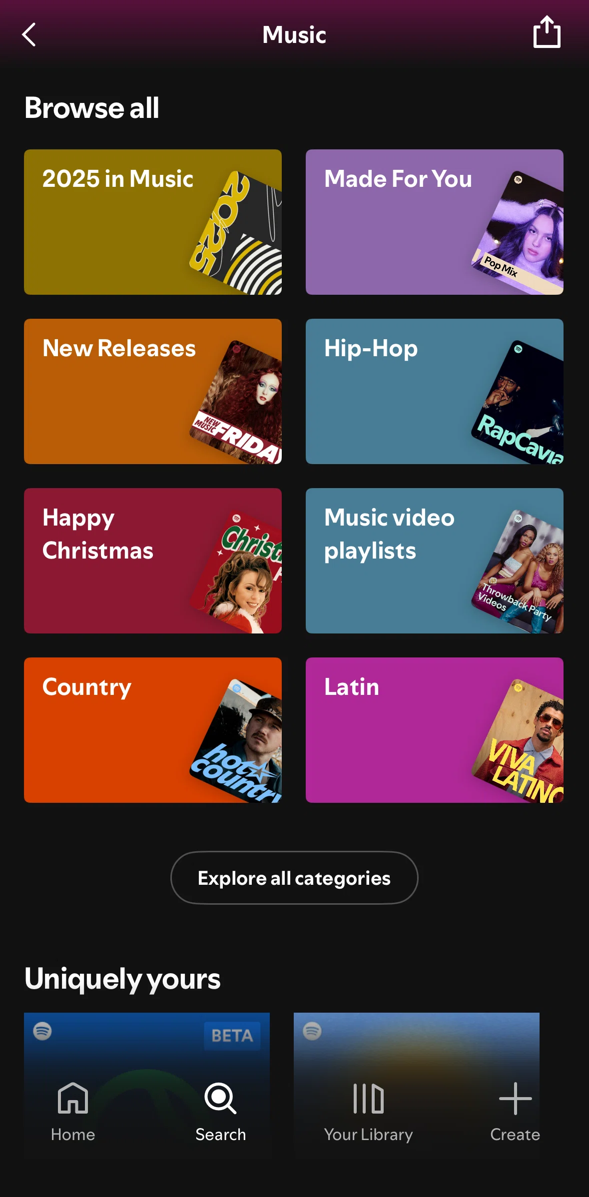 Spotify Screen screen in the Category detail flow