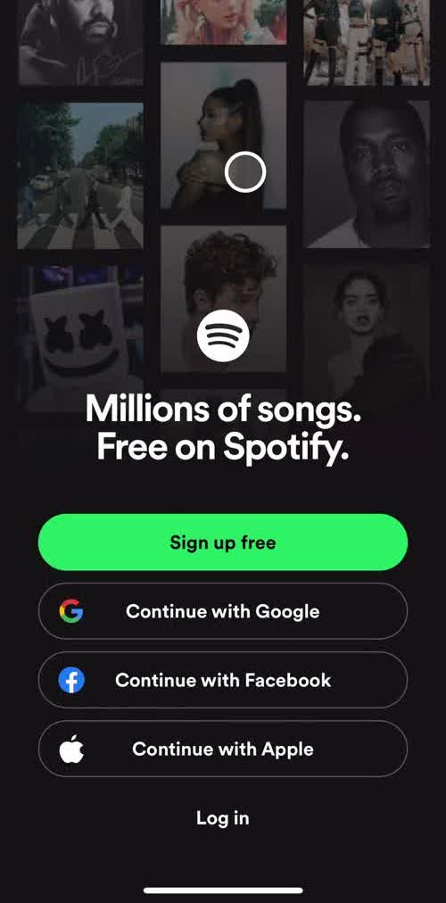 Spotify Onboarding preview