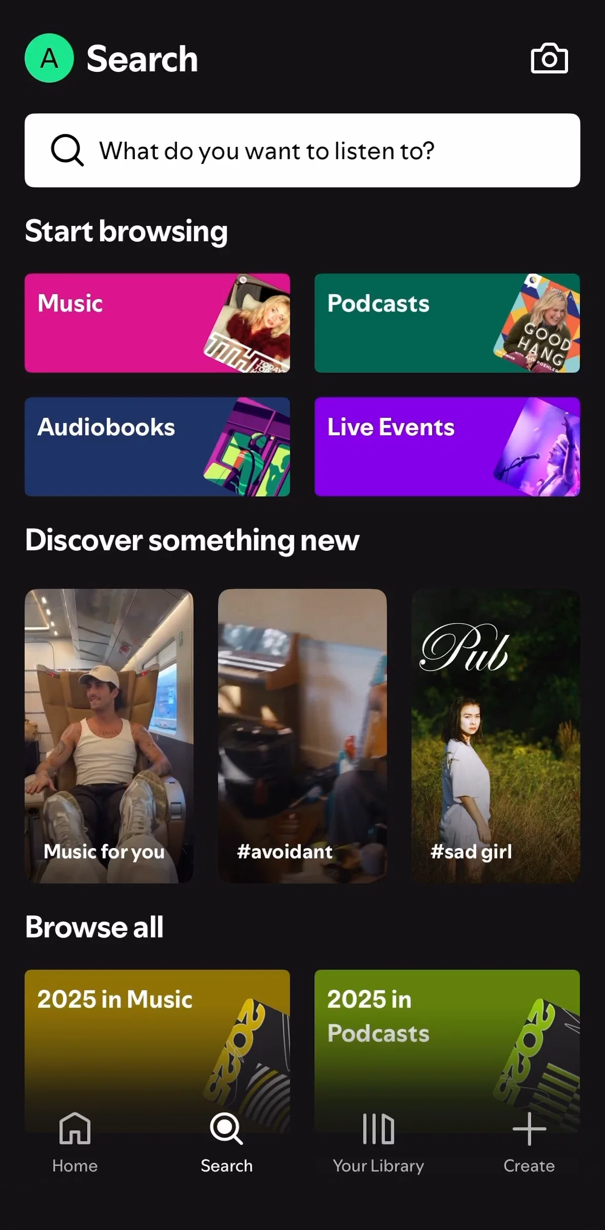 Spotify Screen screen in the Podcasts flow