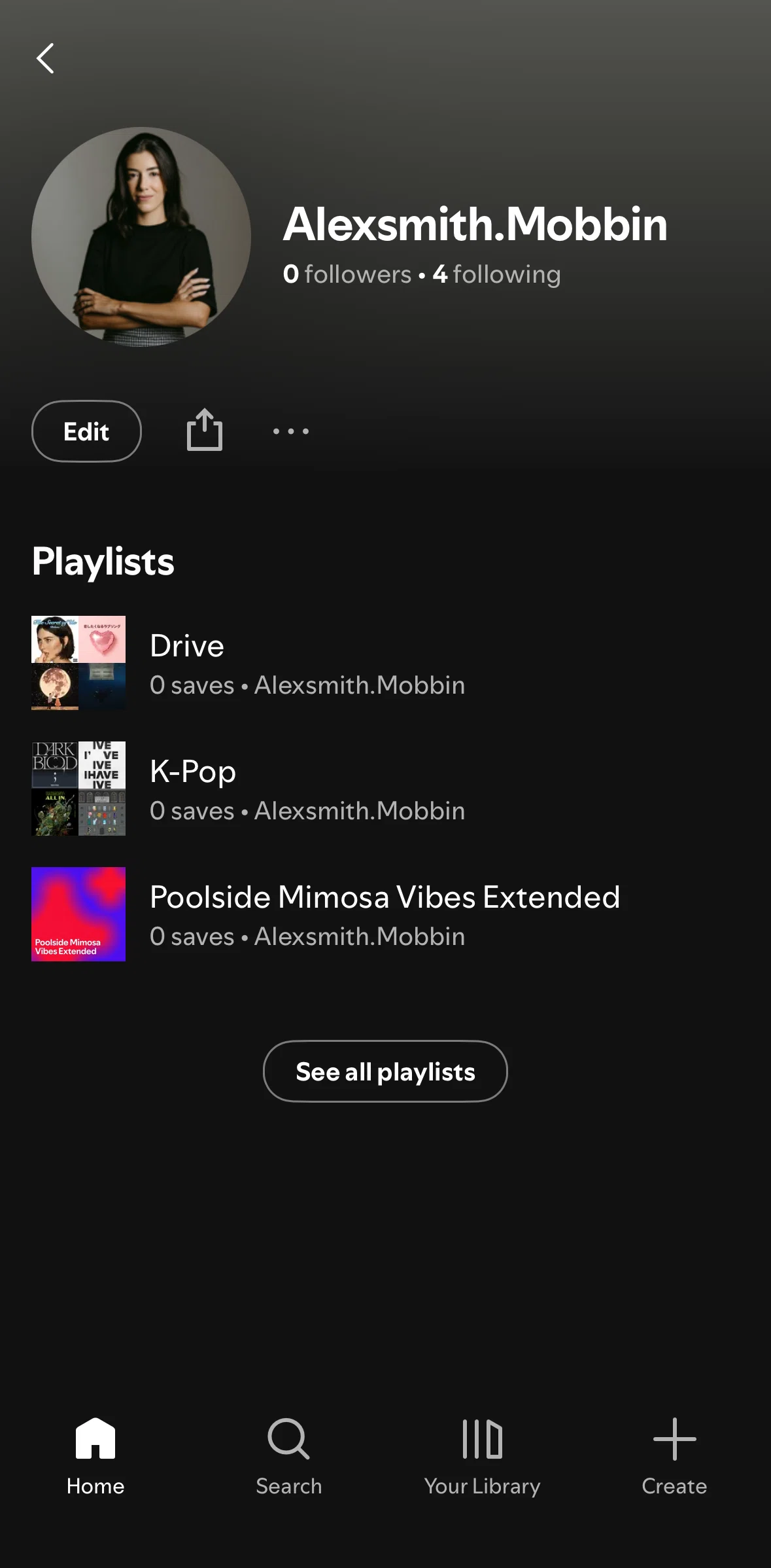 Spotify Screen screen in the Preview profile flow