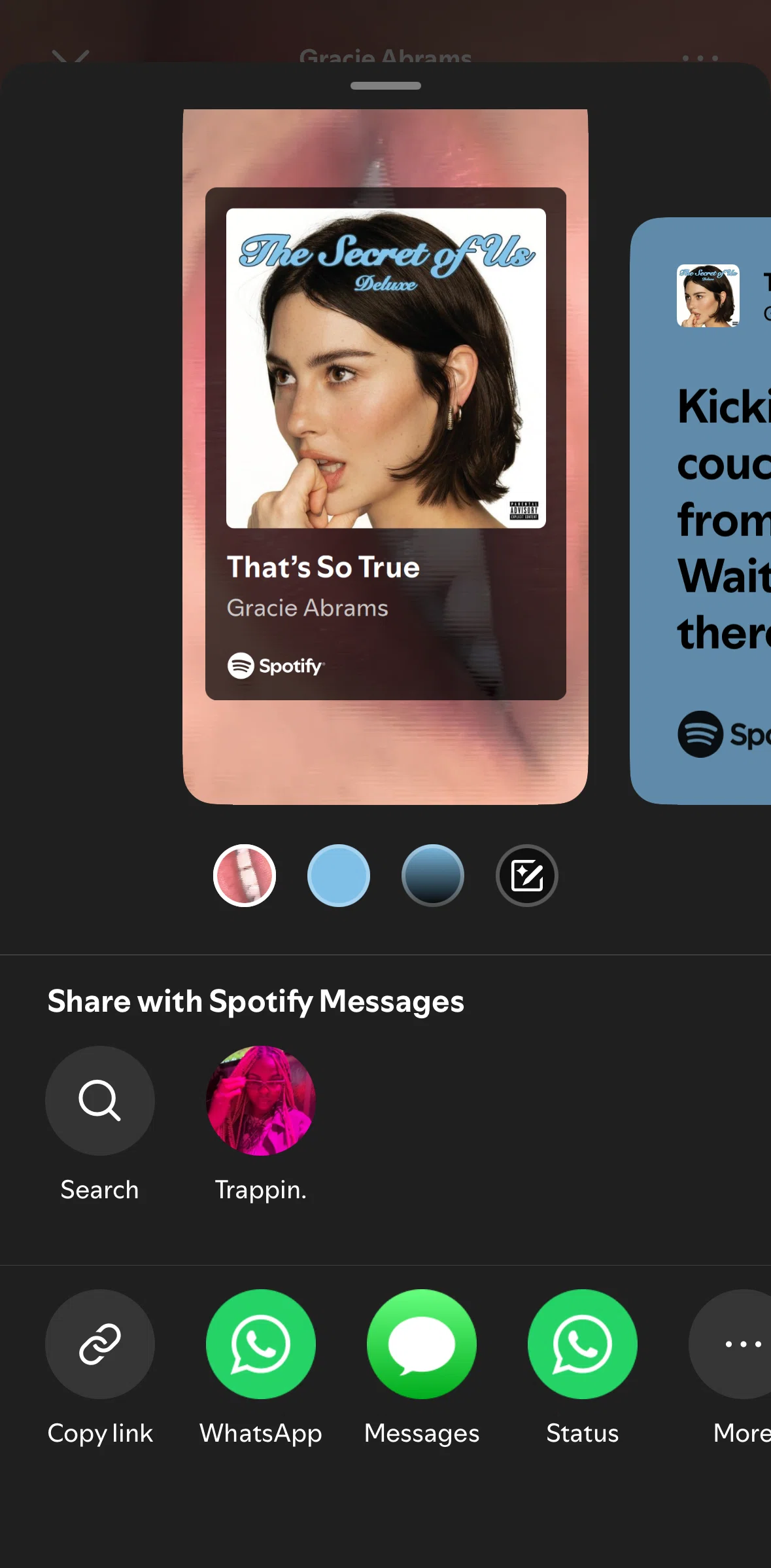 Spotify Screen screen in the Searching a friend flow
