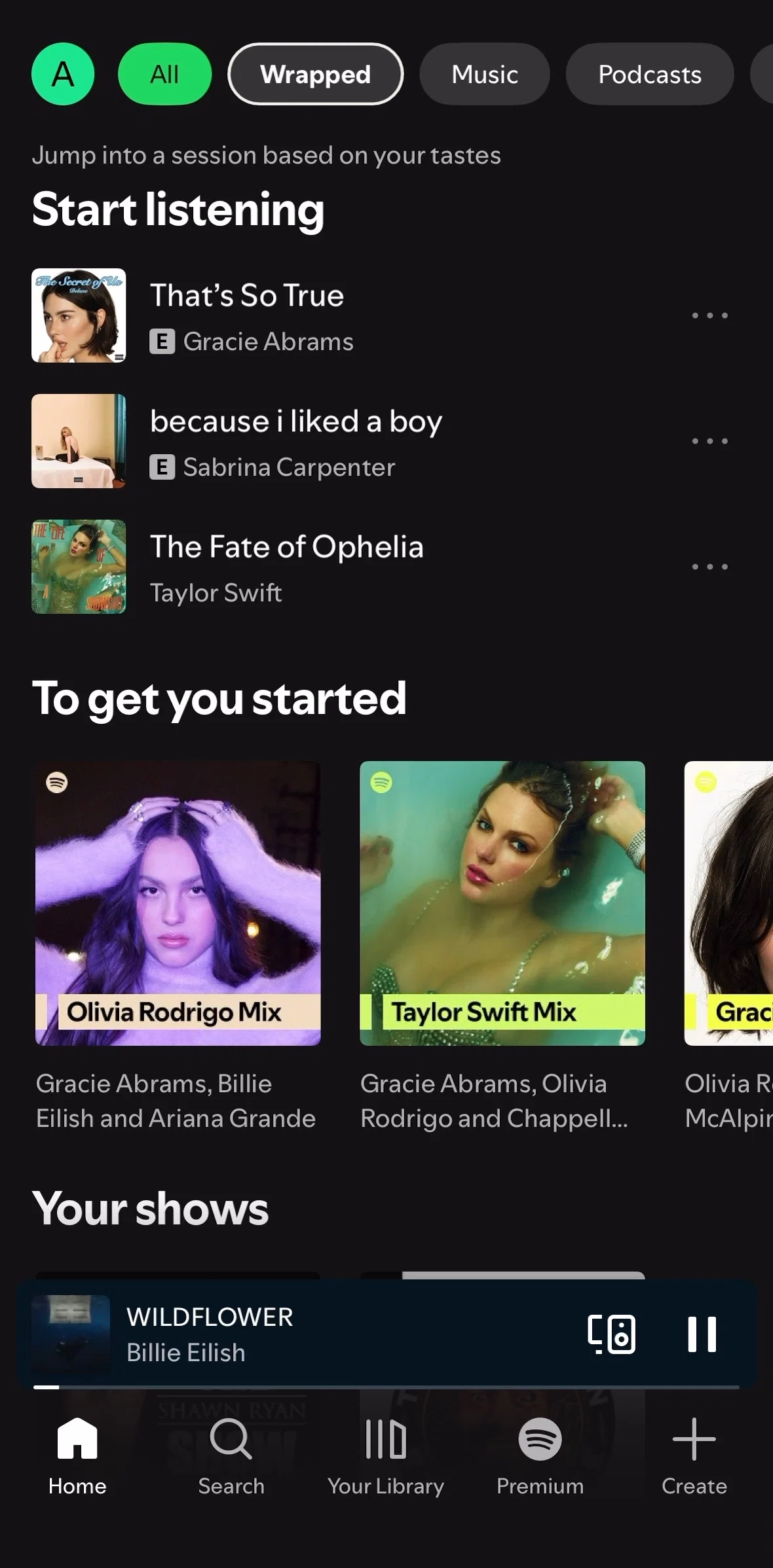 Spotify Screen screen in the Subscribing to Spotify Premium flow