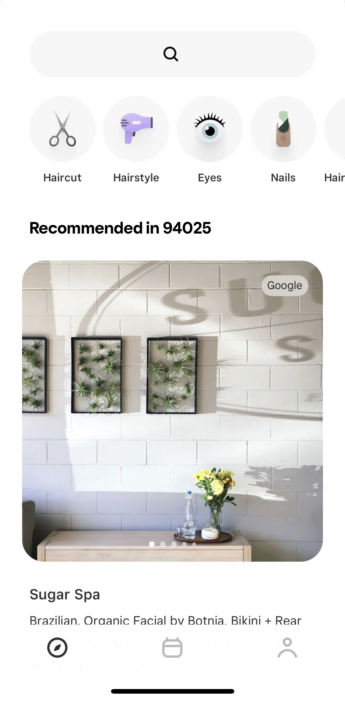 Square Go Screen screen in the Appointments flow