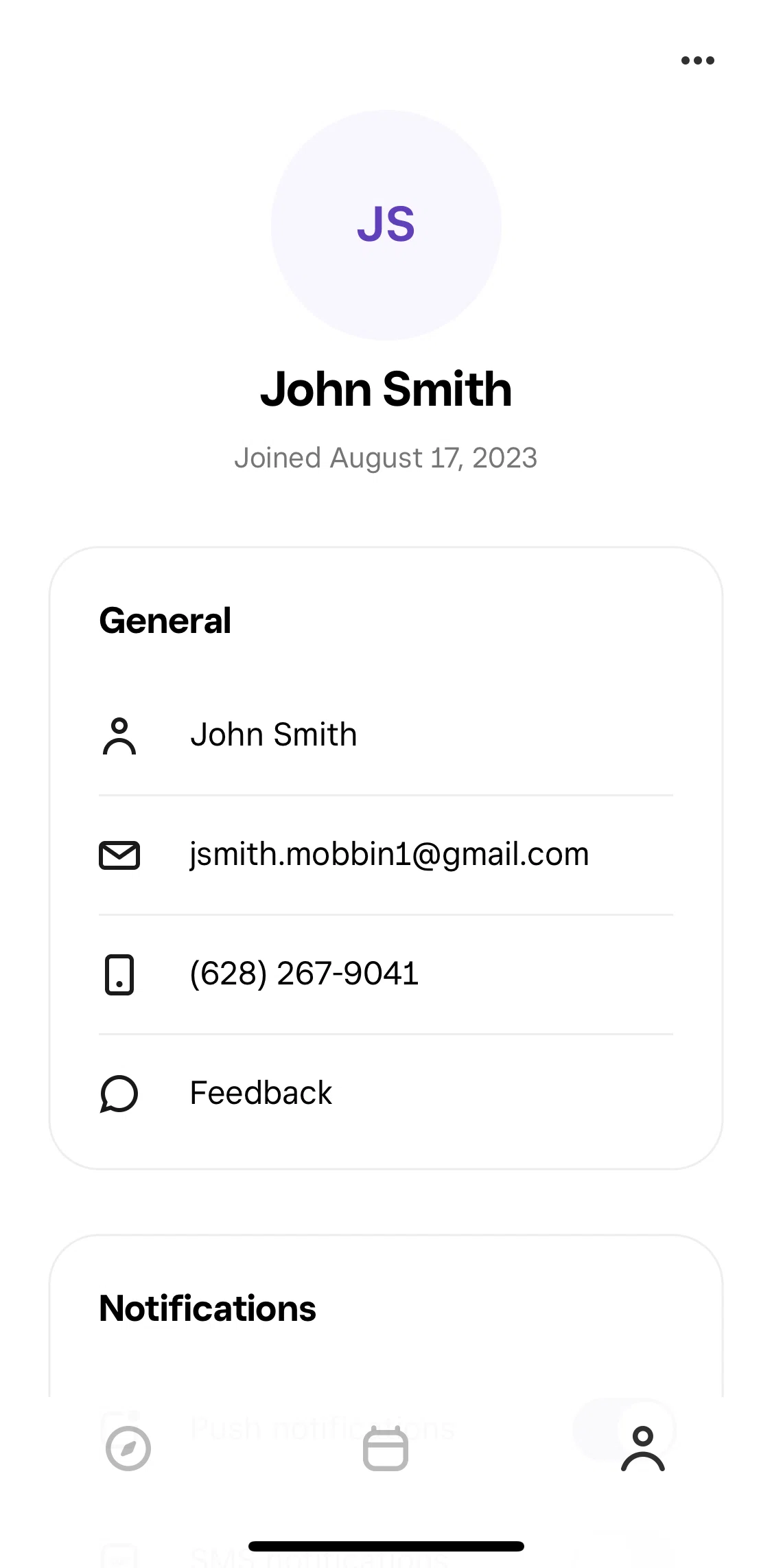 Square Go Screen screen in the Deleting my account flow