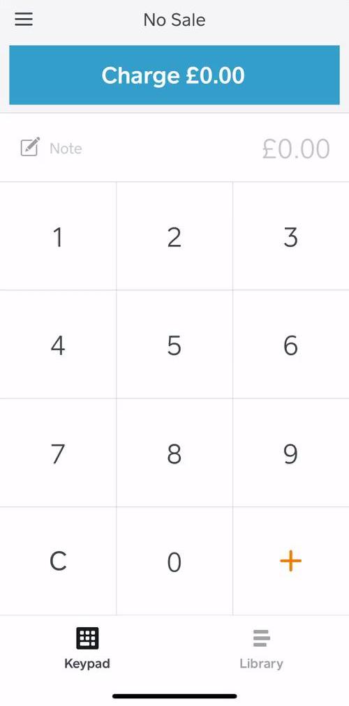 Square Checkout screen in the General Browsing flow
