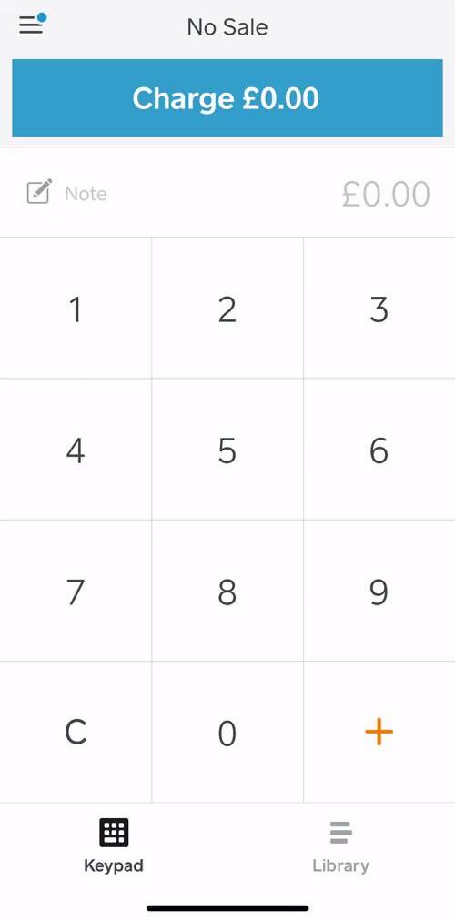 Square Checkout screen in the Requesting Payment flow