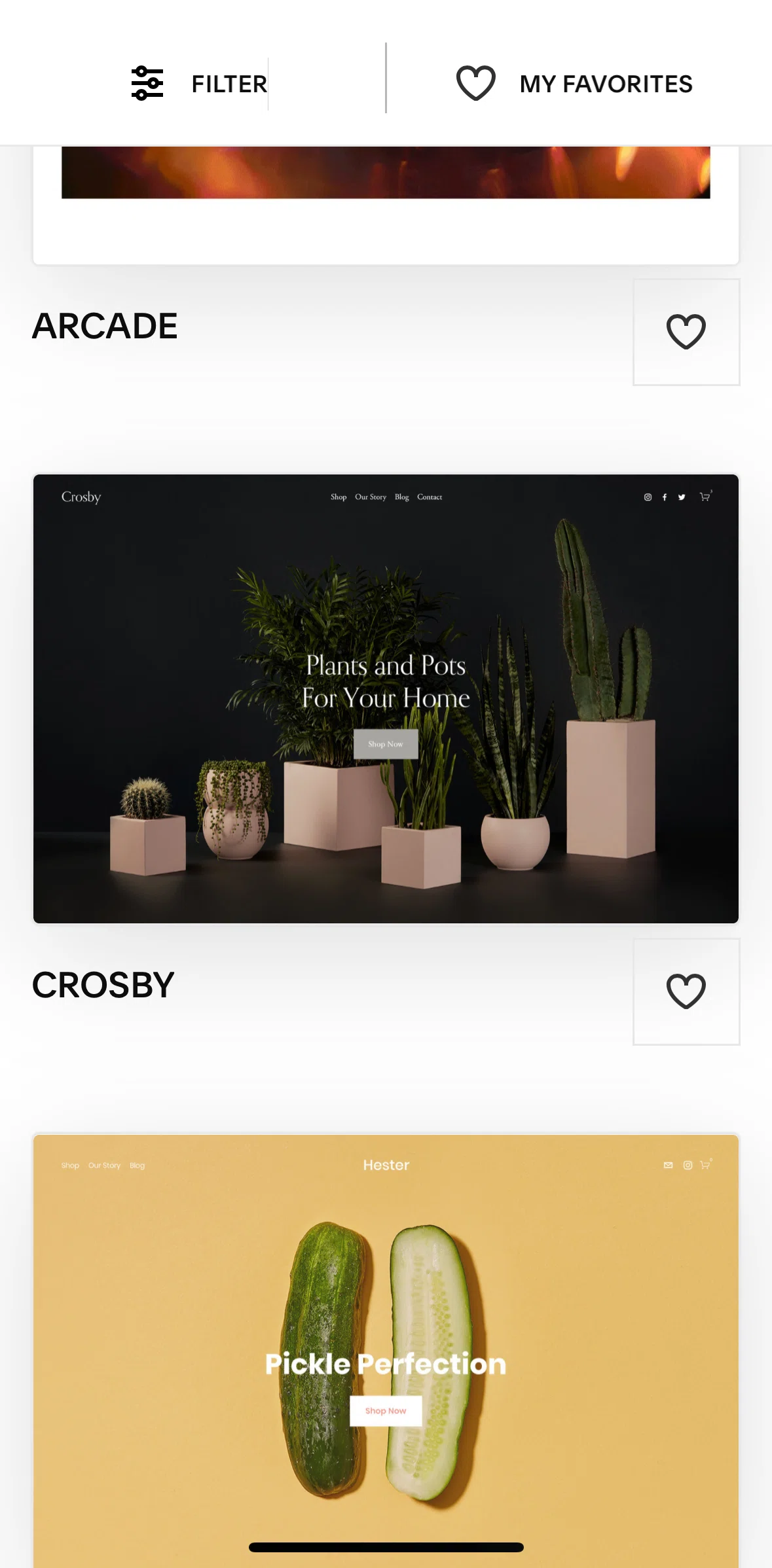Squarespace Screen screen in the Liking a template flow