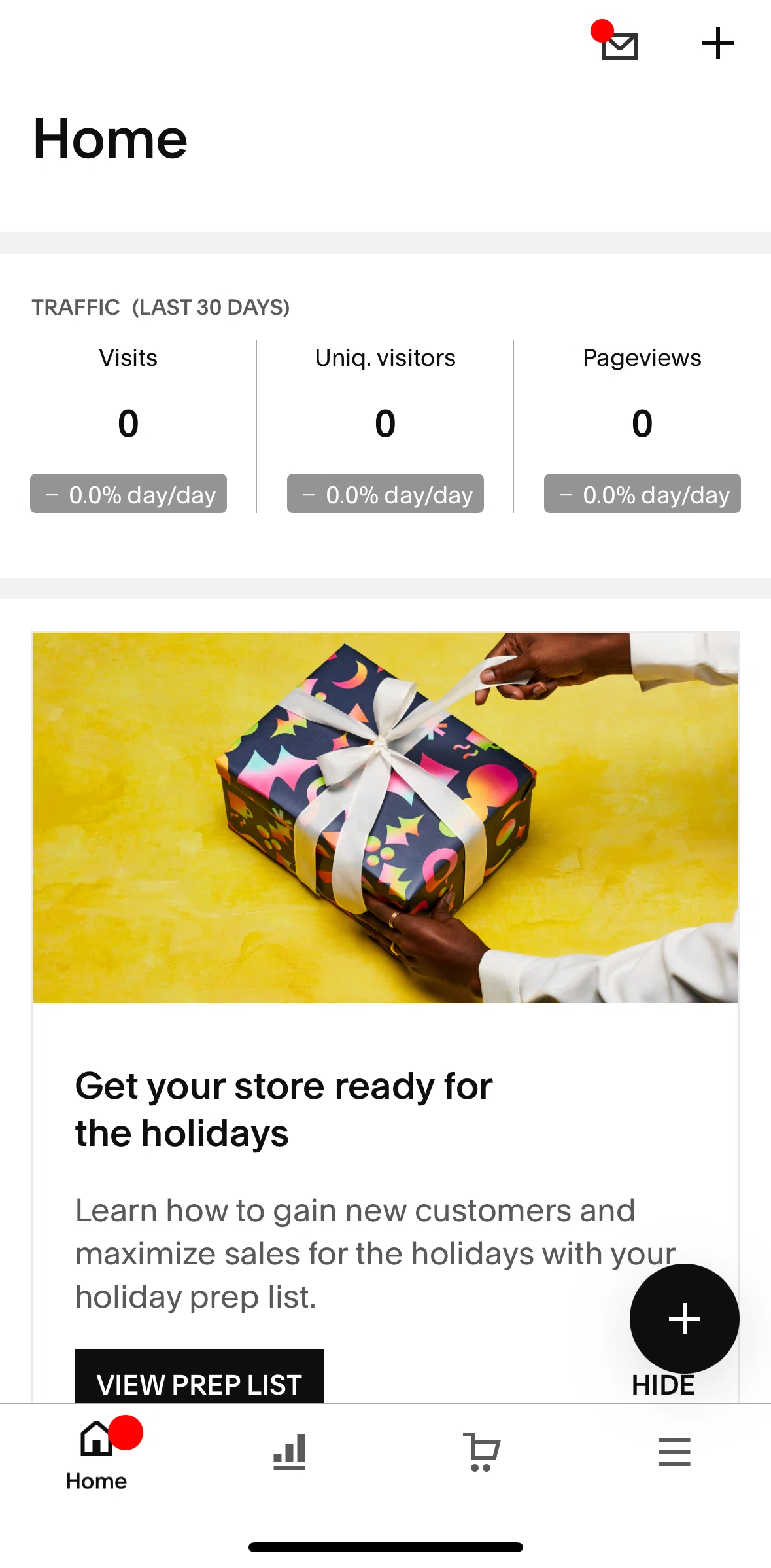 Squarespace Screen screen in the More flow